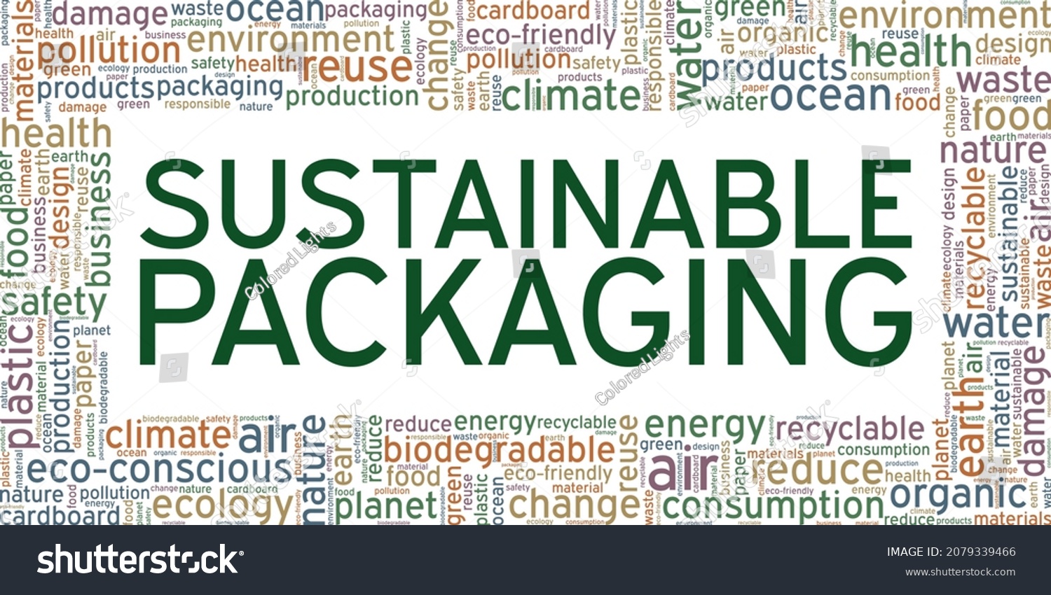 Sustainable Packaging Vector Illustration Word Cloud Stock Vector ...