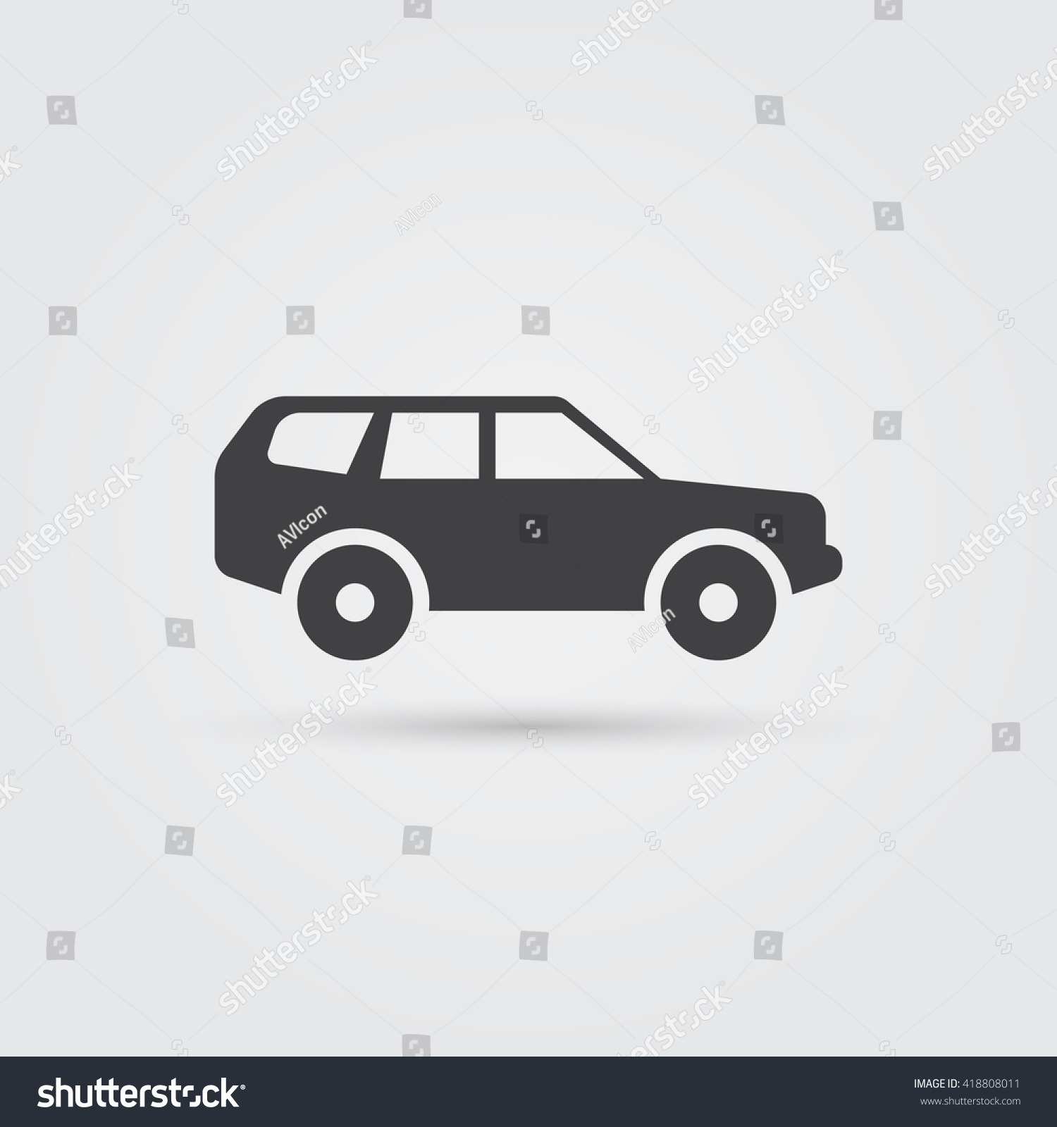 Suv Car Icon Vector Solid Logo Stock Vector 418808011 - Shutterstock