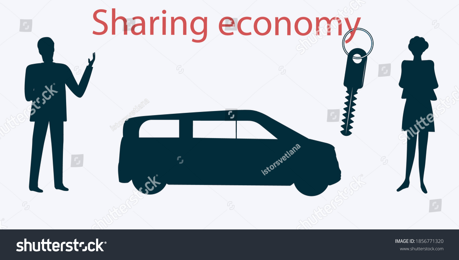 SVG of SUV, joint owners. Vector illustration. Design concept. Sharing Economy. svg