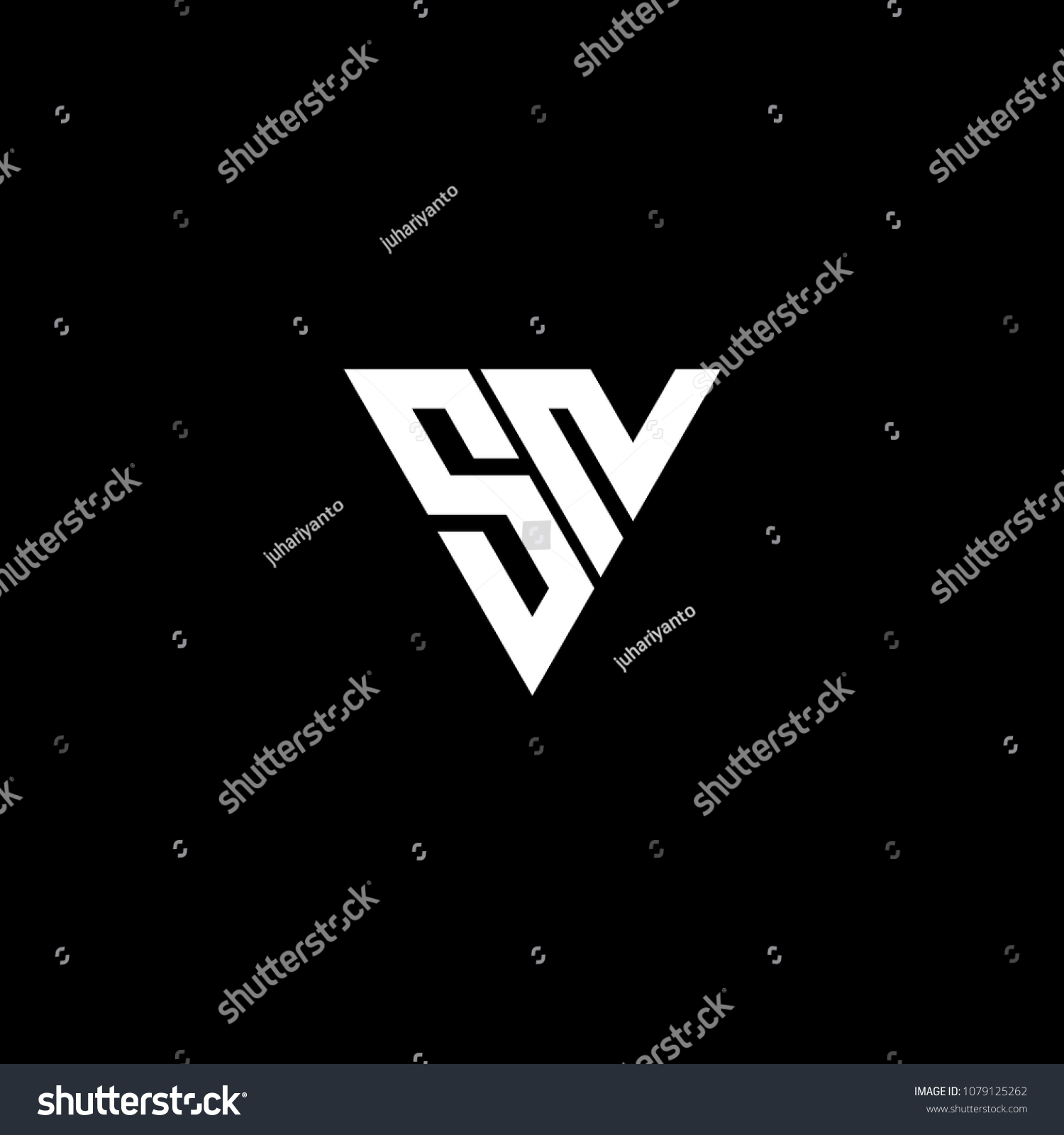 Sv Initial Logo Vector Triangle Stock Vector (Royalty Free) 1079125262