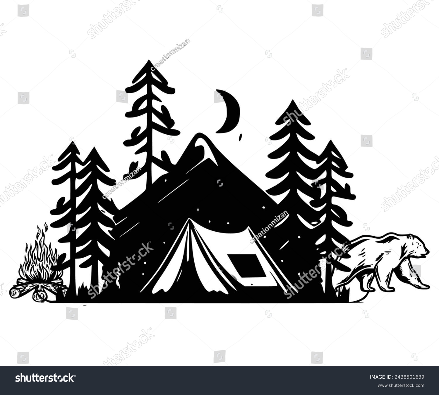 SVG of Svg,Camping Svg,Hiking,Funny Camping,Adventure,Summer Camp,Happy Camper,Camp Life,Camp Saying,Camping Shirt svg