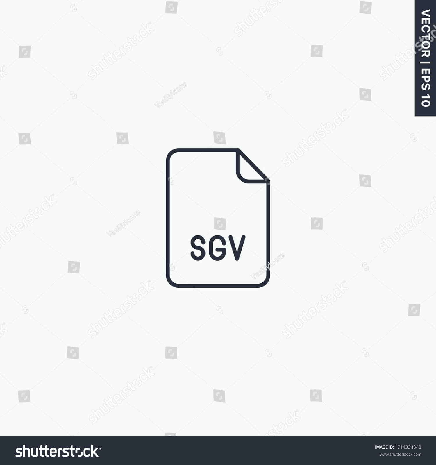 SVG of SVG file format, linear style sign for mobile concept and web design. Symbol, logo illustration. Pixel perfect vector graphics svg