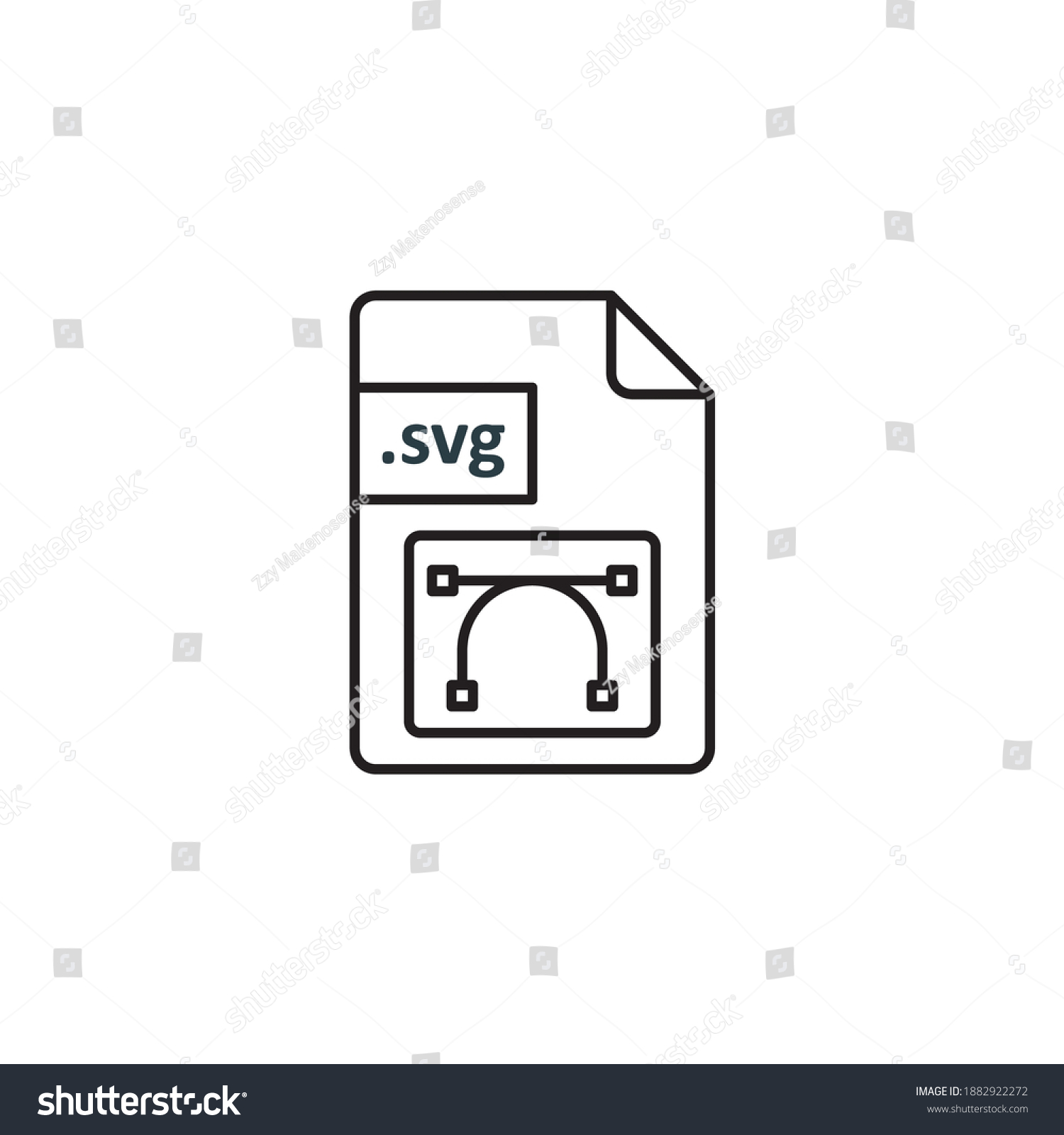 SVG of SVG file icon. Icon design for extension files, folders and documents. Vector svg