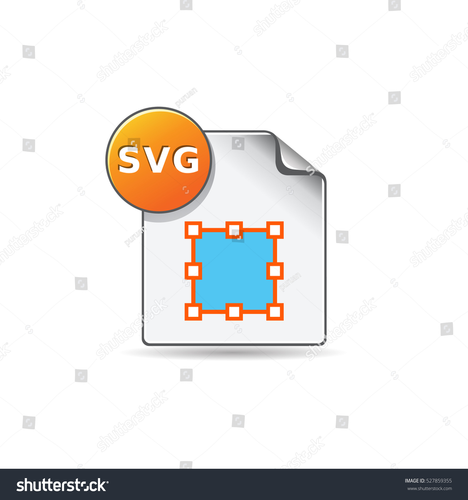 SVG of SVG file icon in color. Computer software drawing scalable svg