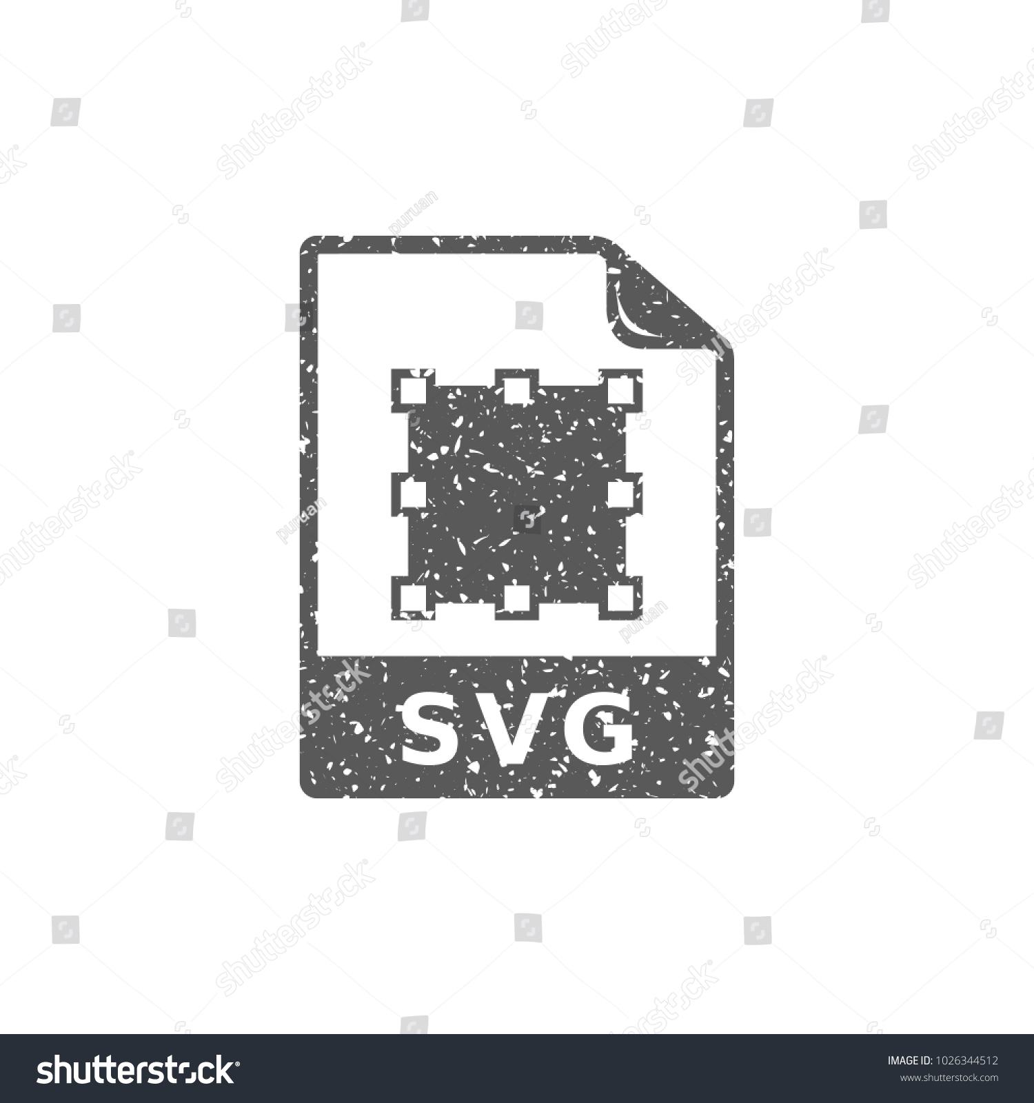 SVG of SVG file icon in grunge texture. Vintage style vector illustration. svg