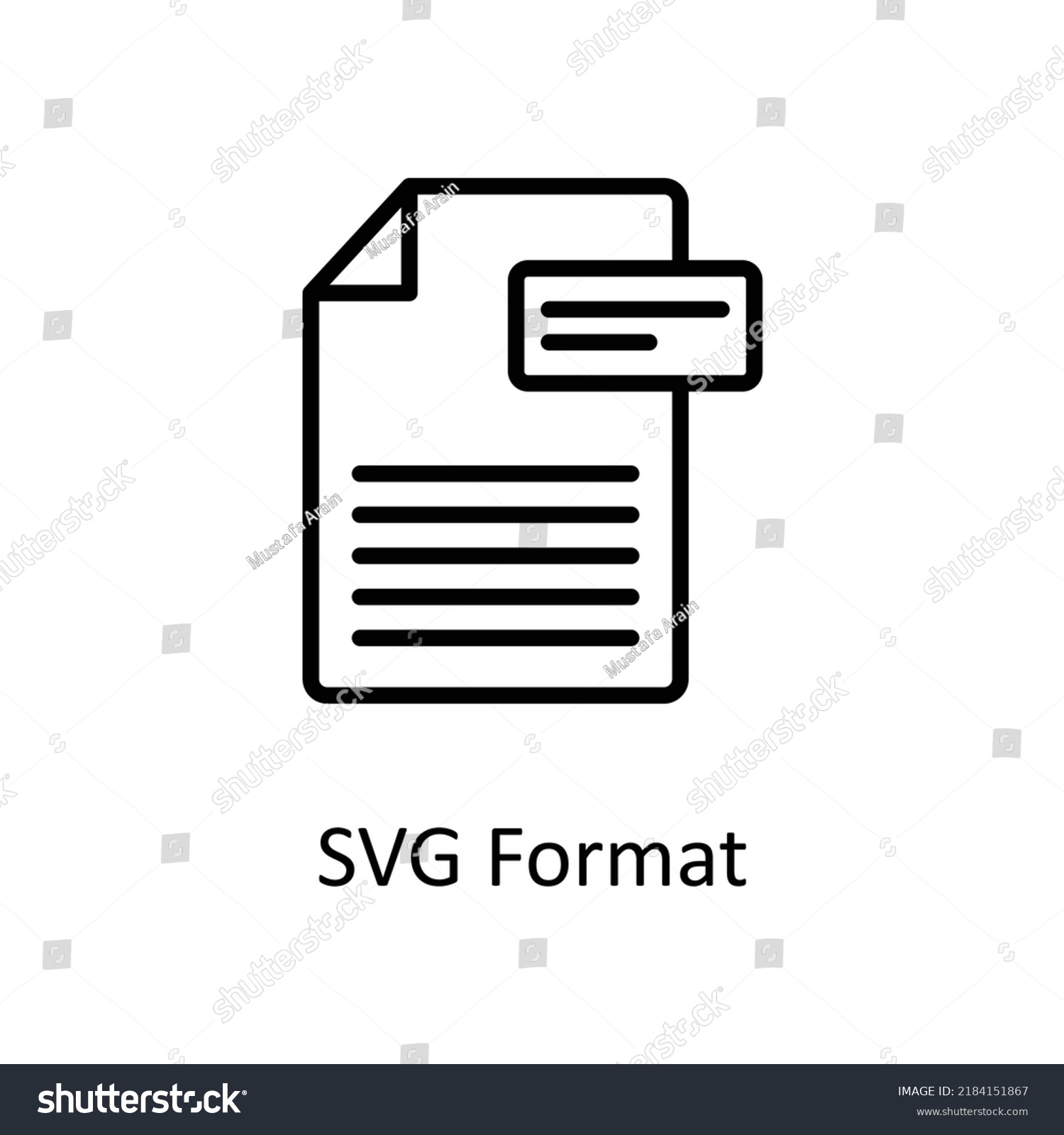 SVG of SVG Format vector Outline Icon Design illustration on White background. EPS 10 File  svg