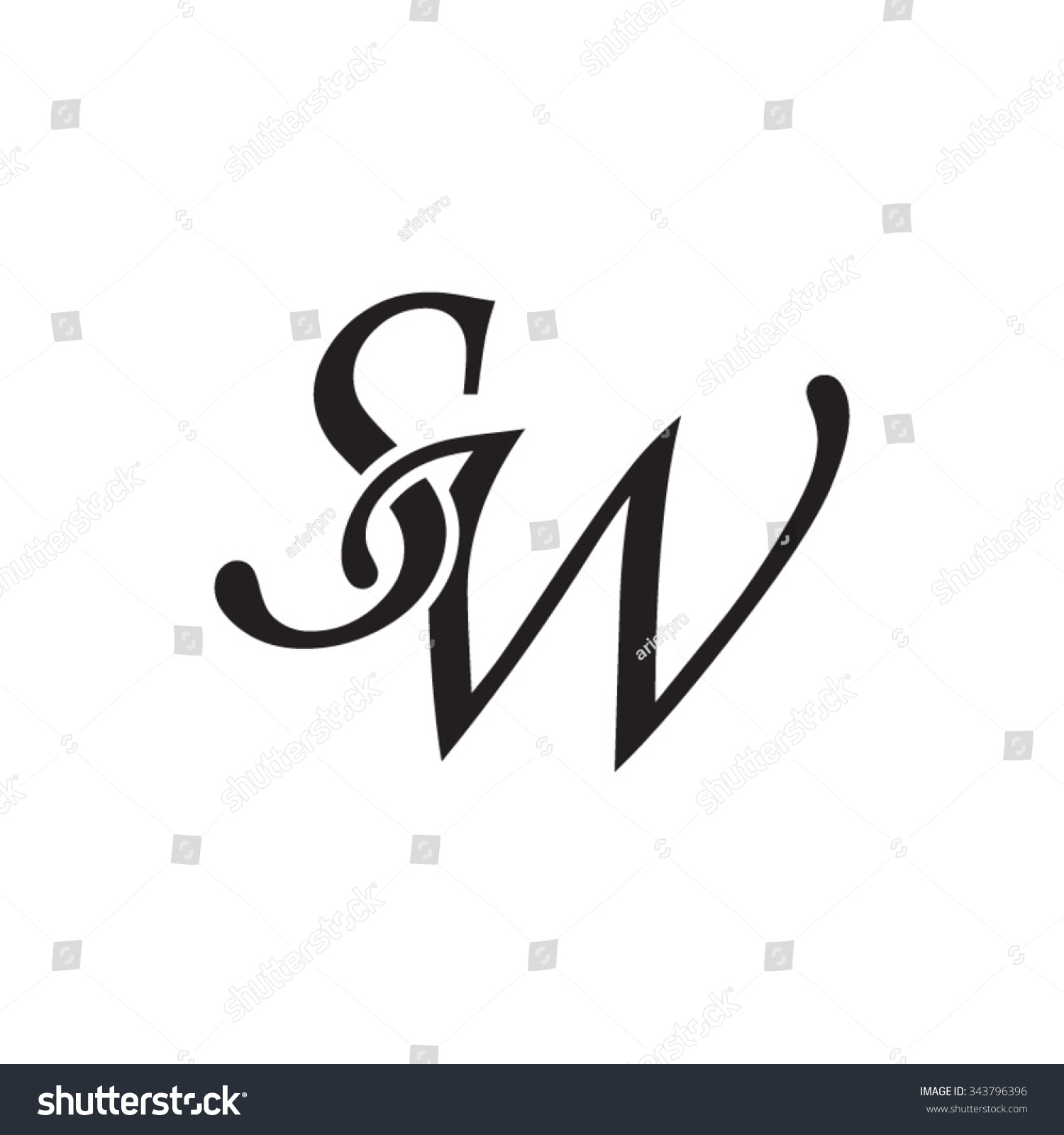 Sw Initial Monogram Logo Sw Initial Monogram Logo