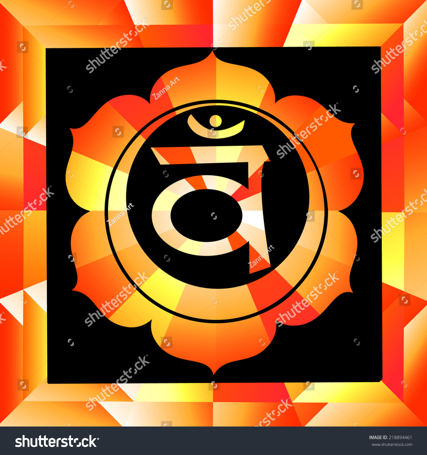 Swadhisthana Chakra Vector Illustration Stock Vector Royalty Free 218894461 Shutterstock 