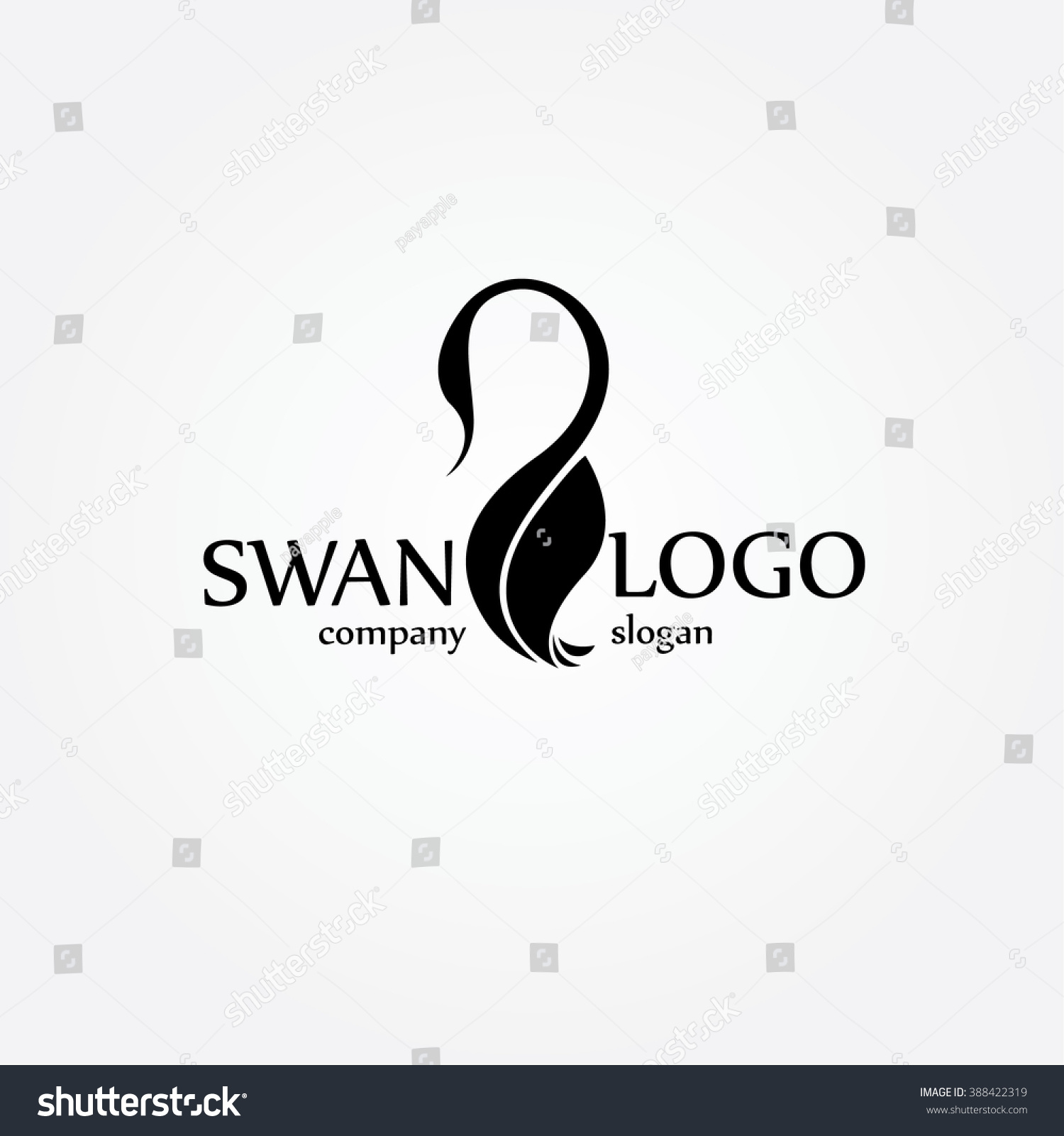 Swan Logo Stock Vector 388422319 : Shutterstock