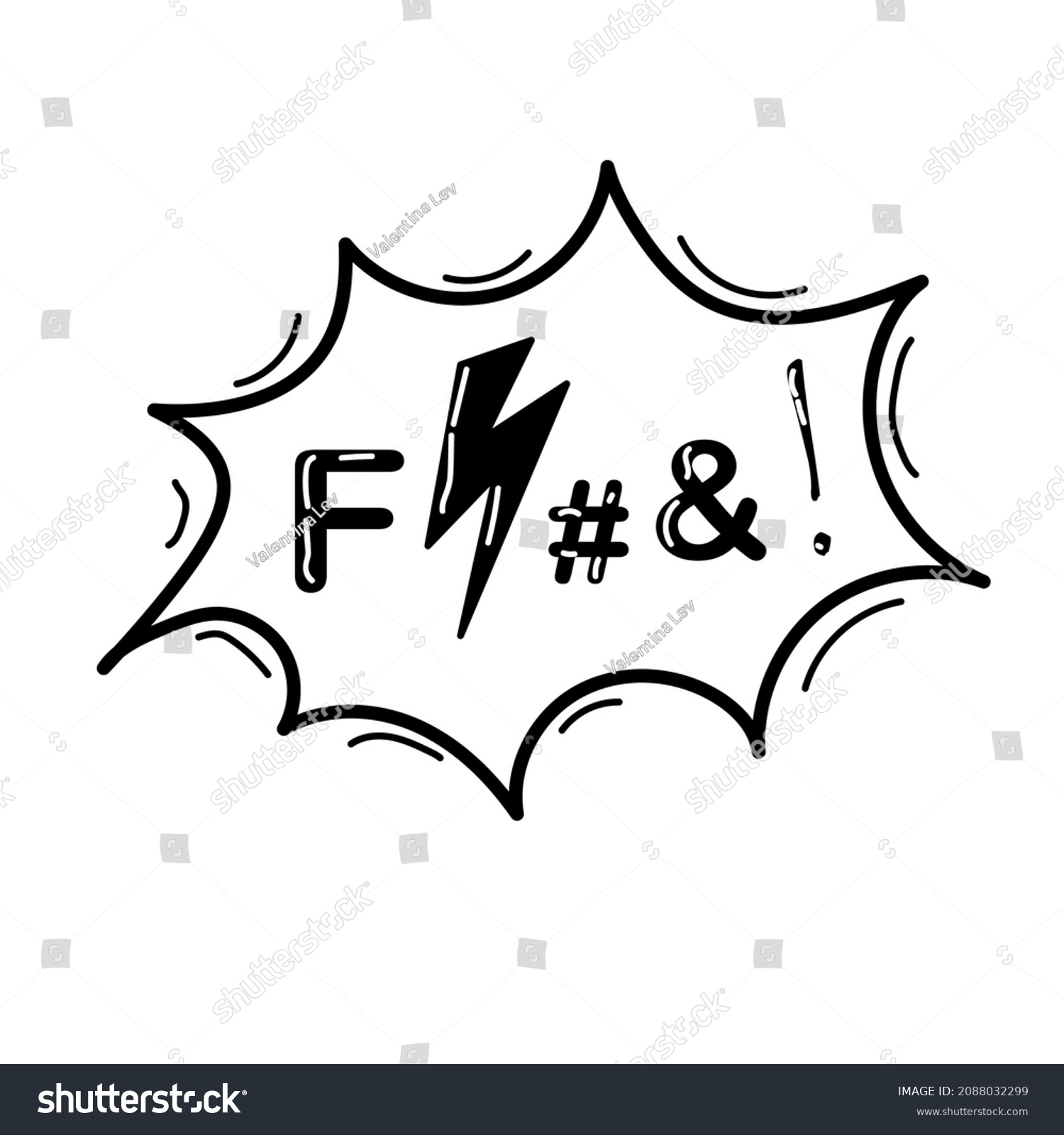 Swear Word Angry Speech Bubble Curse Stock Vector Royalty Free 2088032299 Shutterstock 