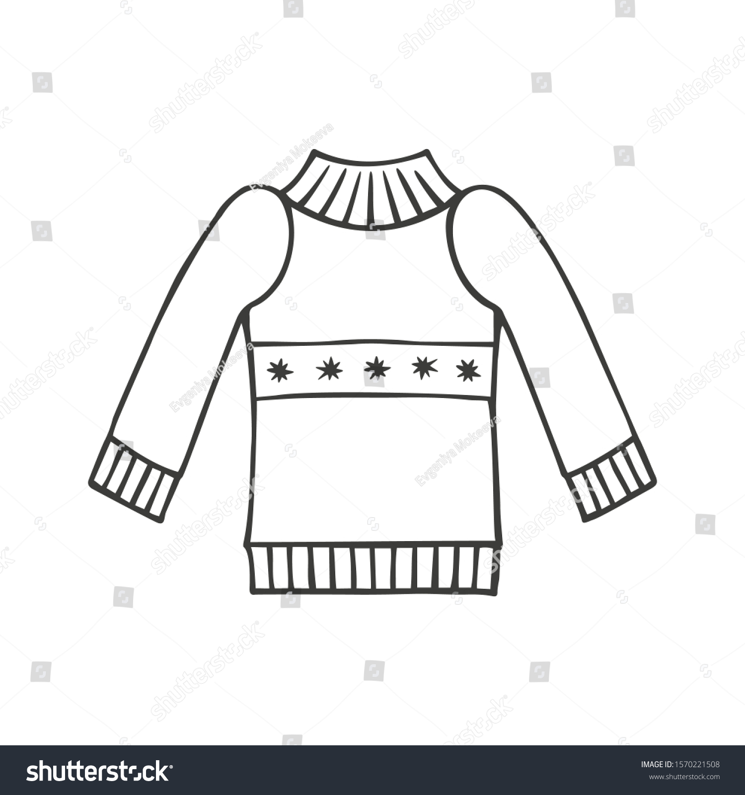 Sweater Icon Doodle Sketch Style Vector Stock Vector (Royalty Free ...