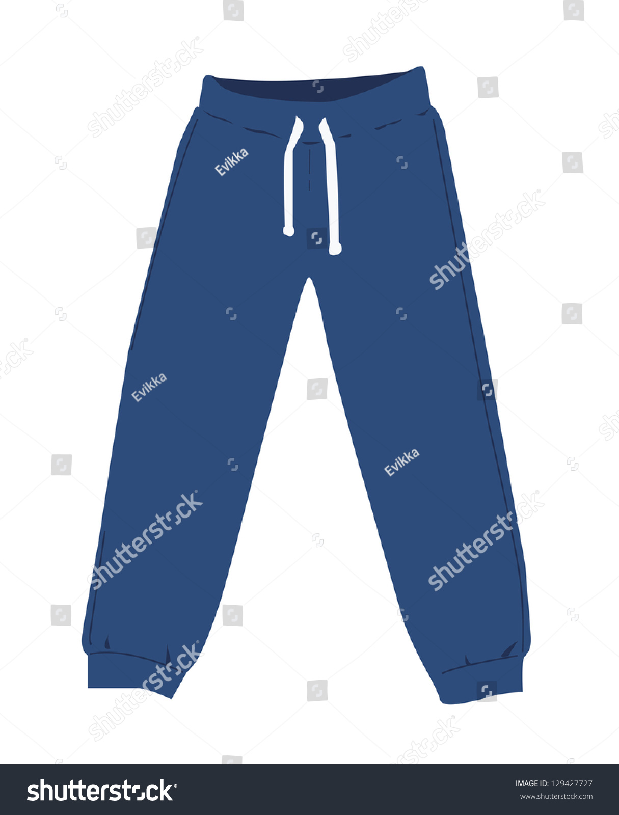 Sweatpants Stock Vector 129427727 : Shutterstock