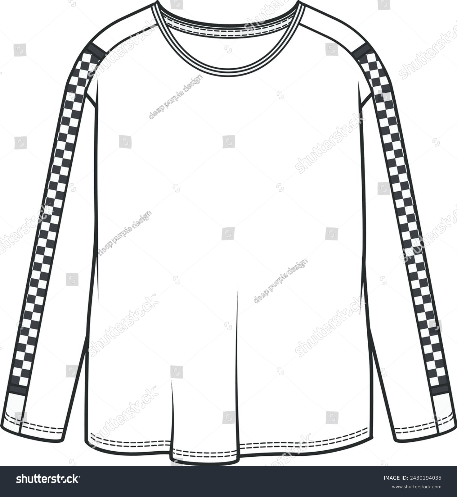 SVG of Sweatshirt template for teenage boys, technical drawing, fashion flat sketch. Children's clothing design. Sweatshirt template vector illustration. kids wear svg