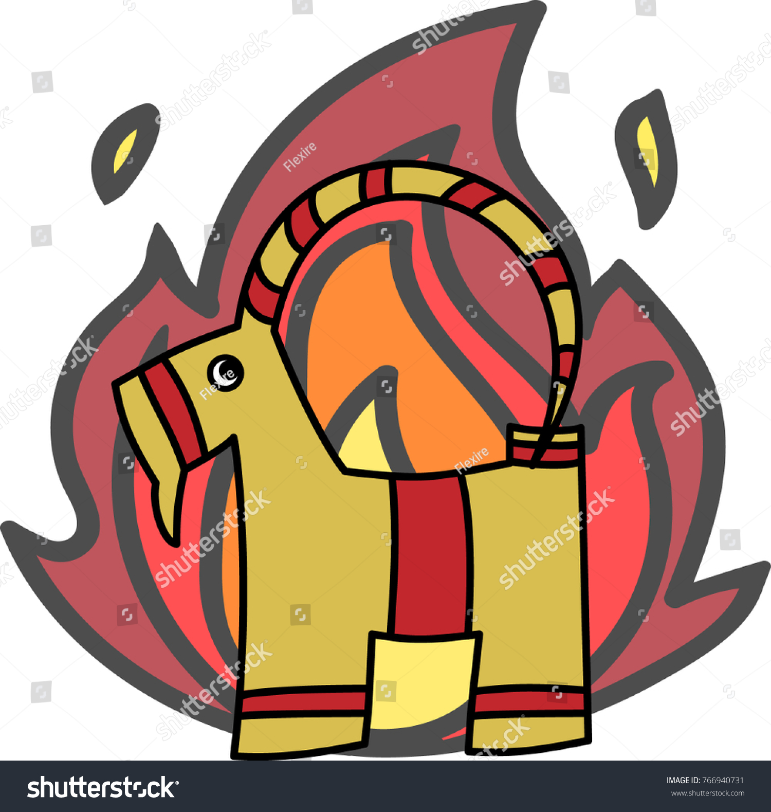 Swedish Straw Goat Goat Gavle Goat Stock Vector (Royalty Free) 766940731