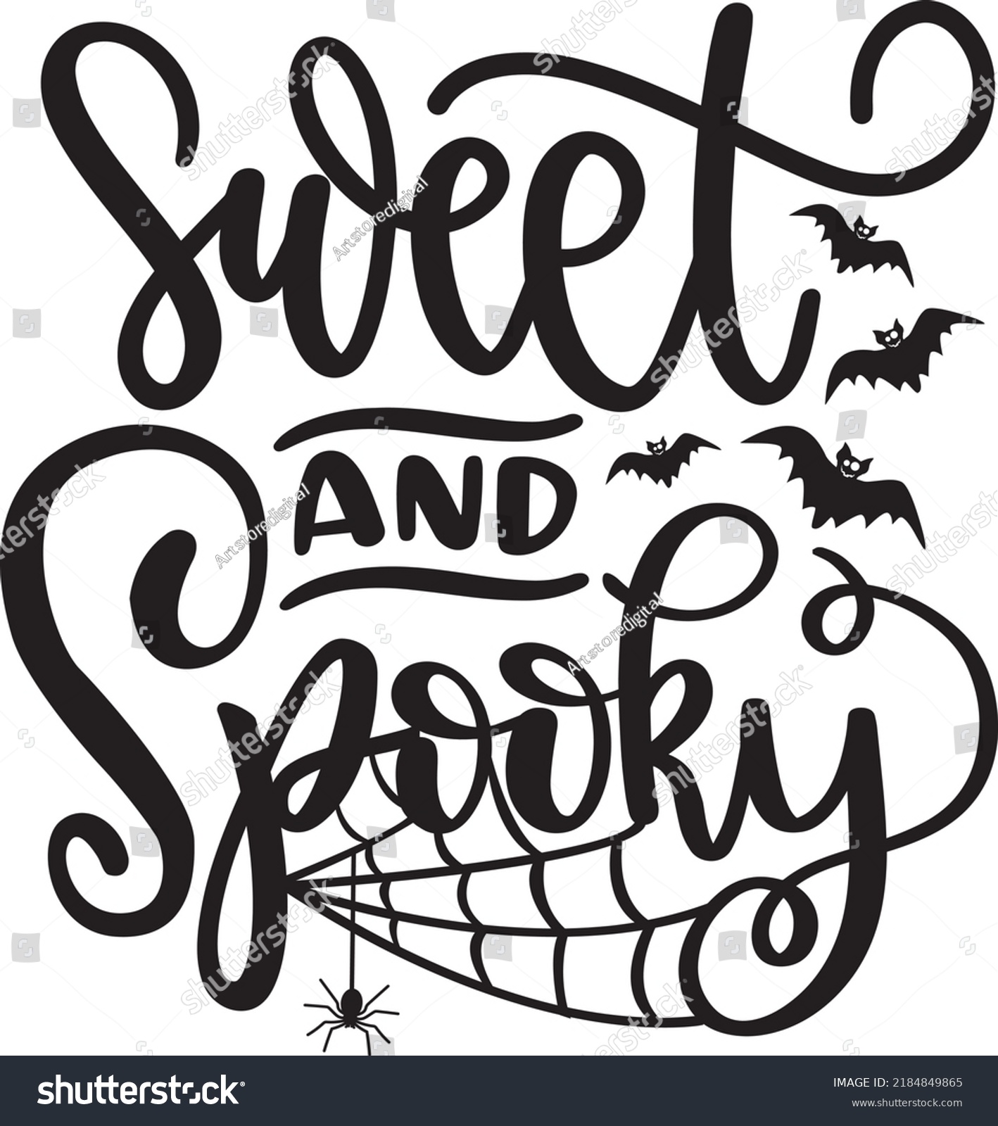 SVG of Sweet And Spooky 2 Halloween Vector File svg