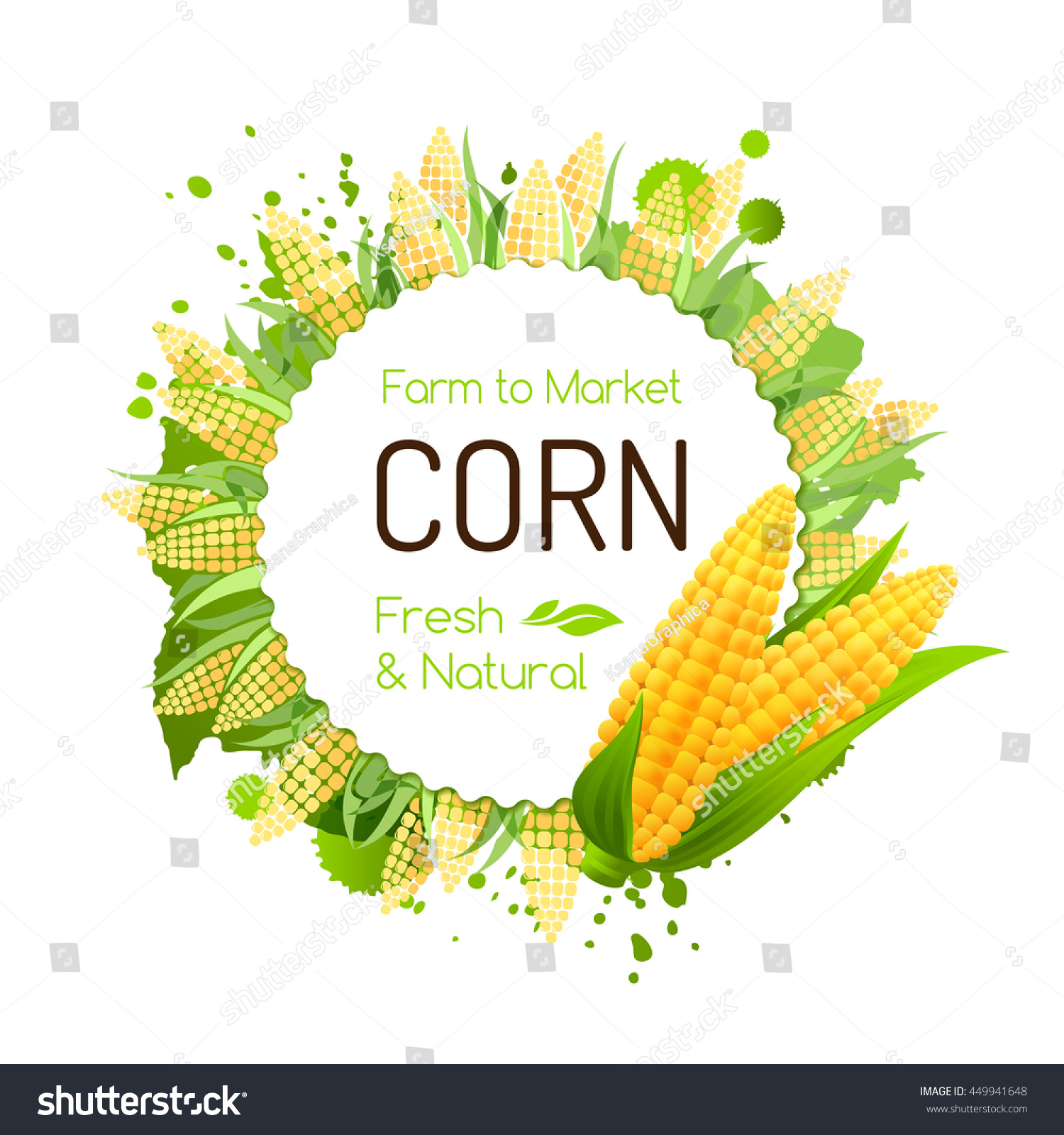 Download Sweet Corn Label Vector Banner Maize Stock Vector ...