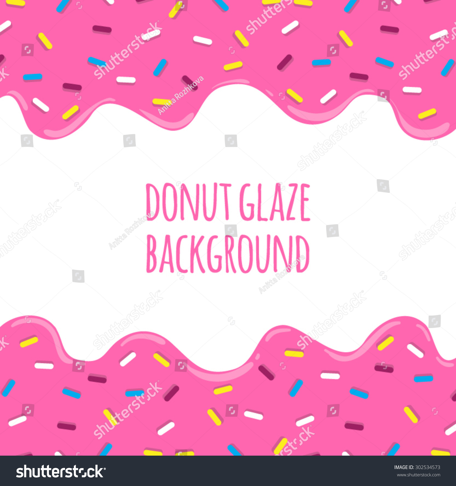 Sweet Donut Glaze Vector Background. Isolated Melting Donut Glaze ...