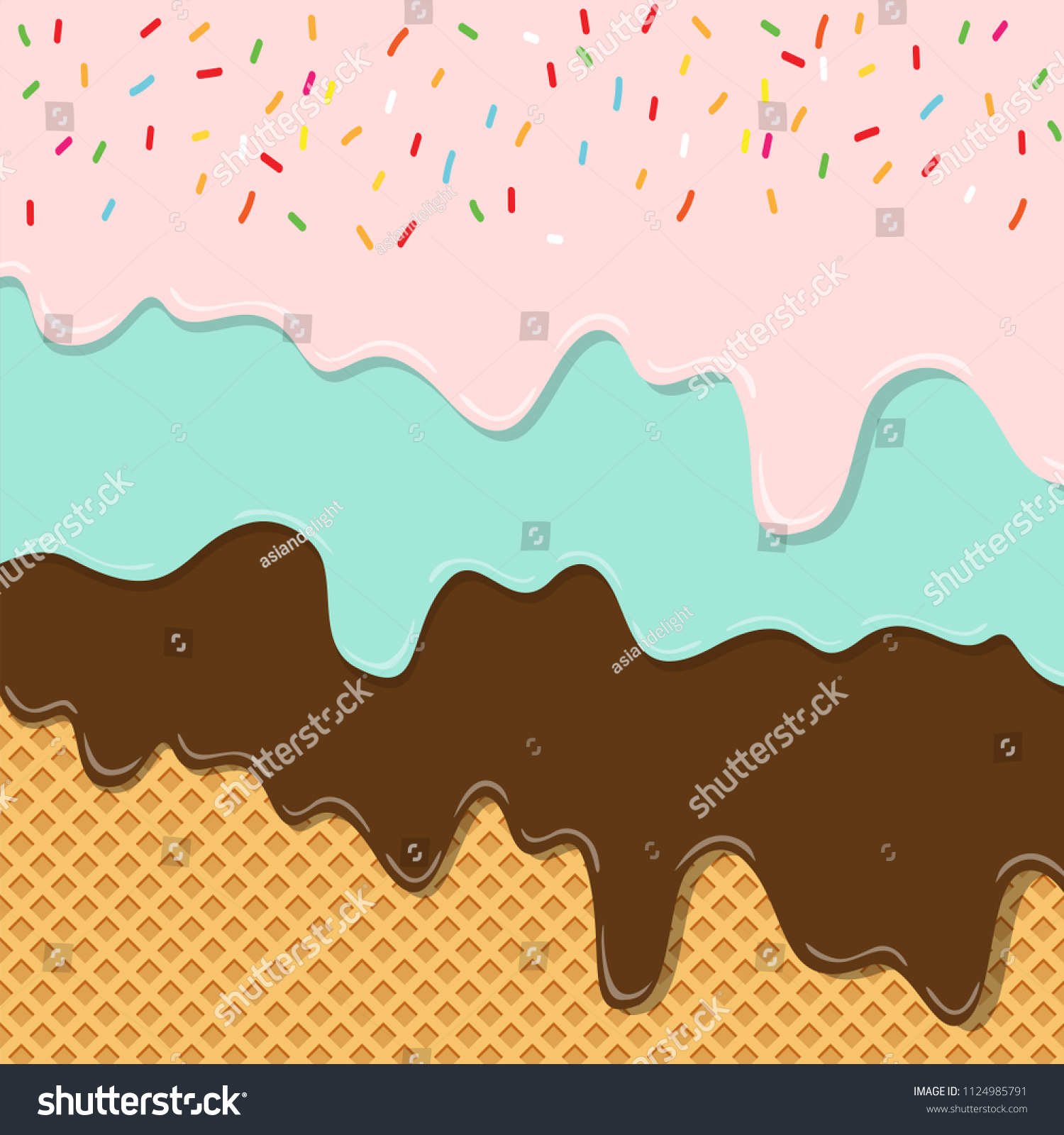 Sweet Flavor Ice Cream Texture Layer Stock Vector (Royalty Free) 1124985791