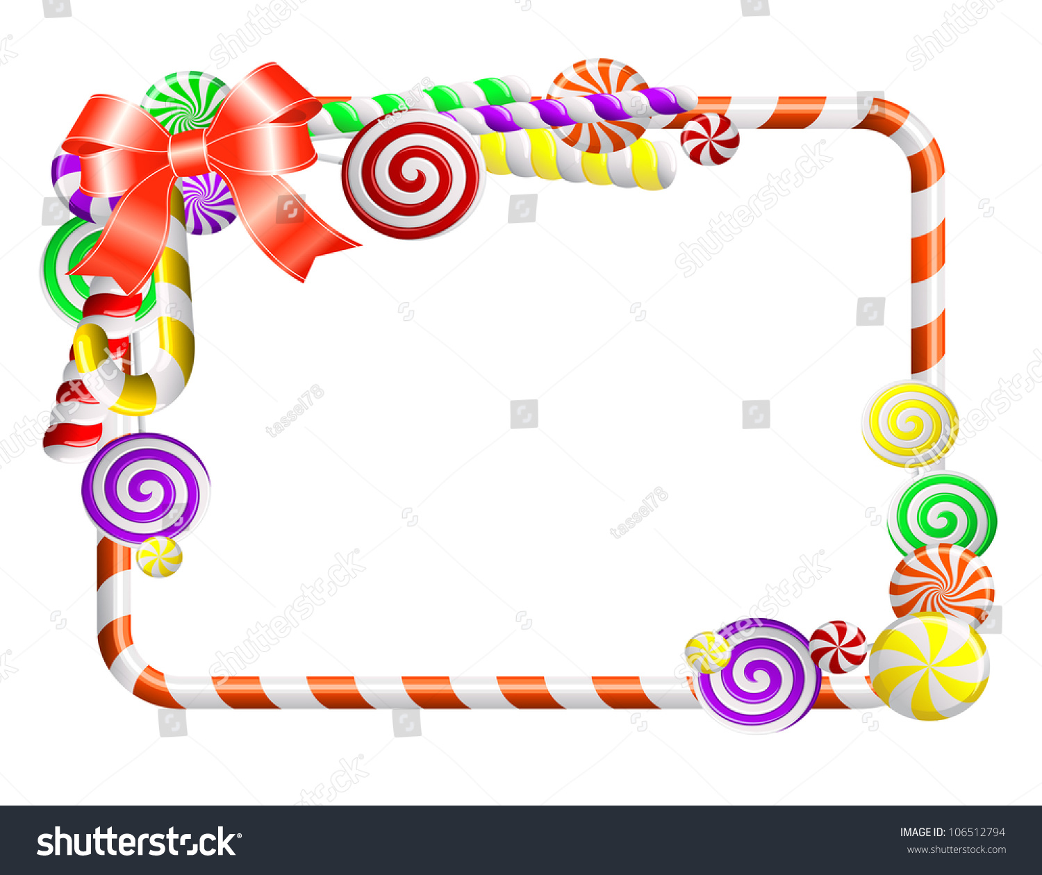 Sweet Frame Colorful Candies Vector Illustration Stock Vector 106512794 ...