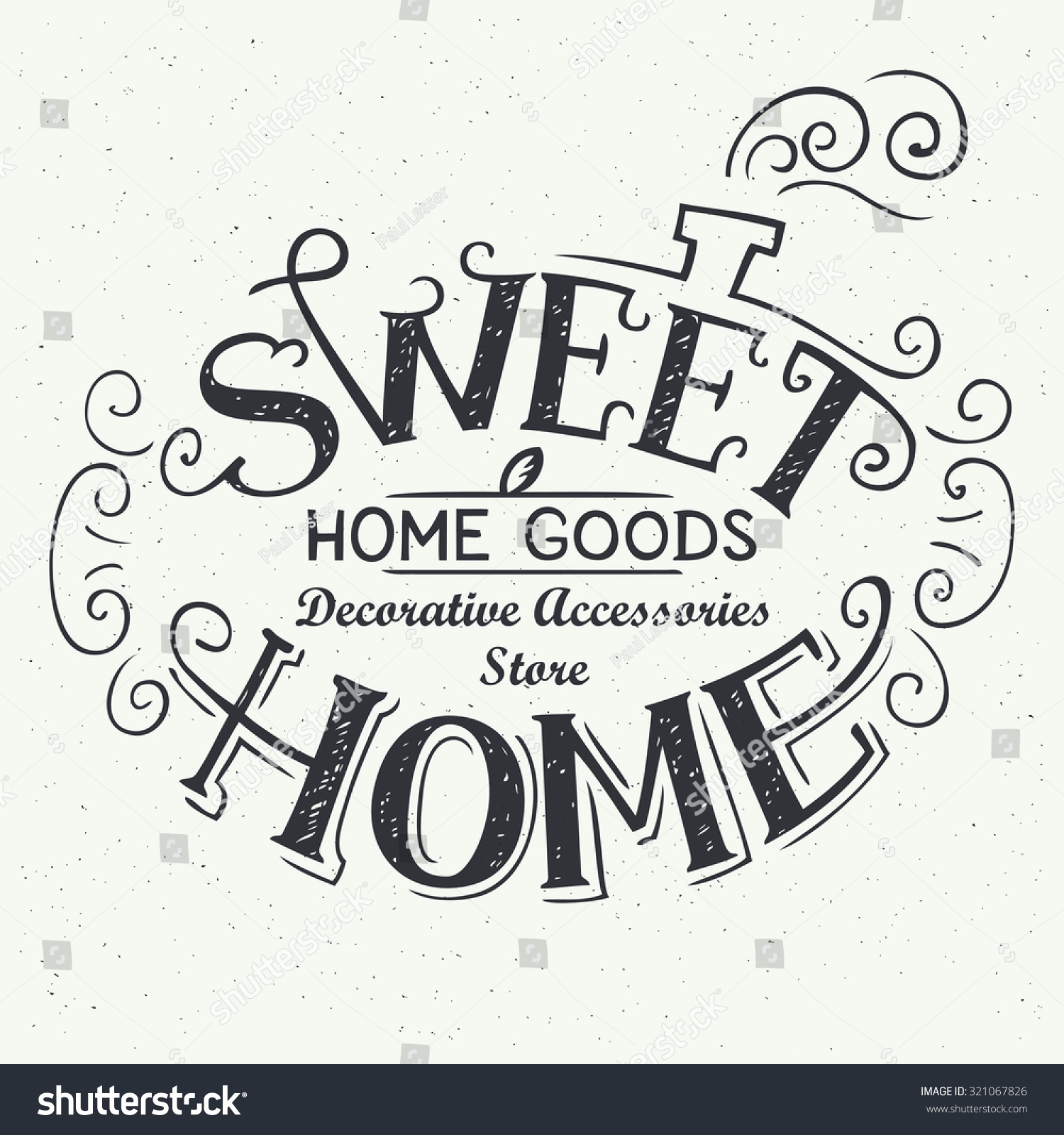 home logo vector goods Vector Handdrawn Store Stock Sweet Home Goods Home