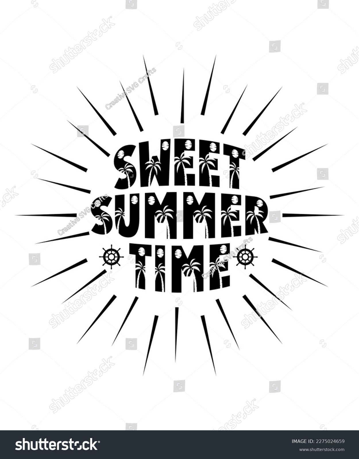 SVG of Sweet Summer Time, Summer Season, Summer 2023, Shirt Print Template, SVG, Vacation Shirt svg