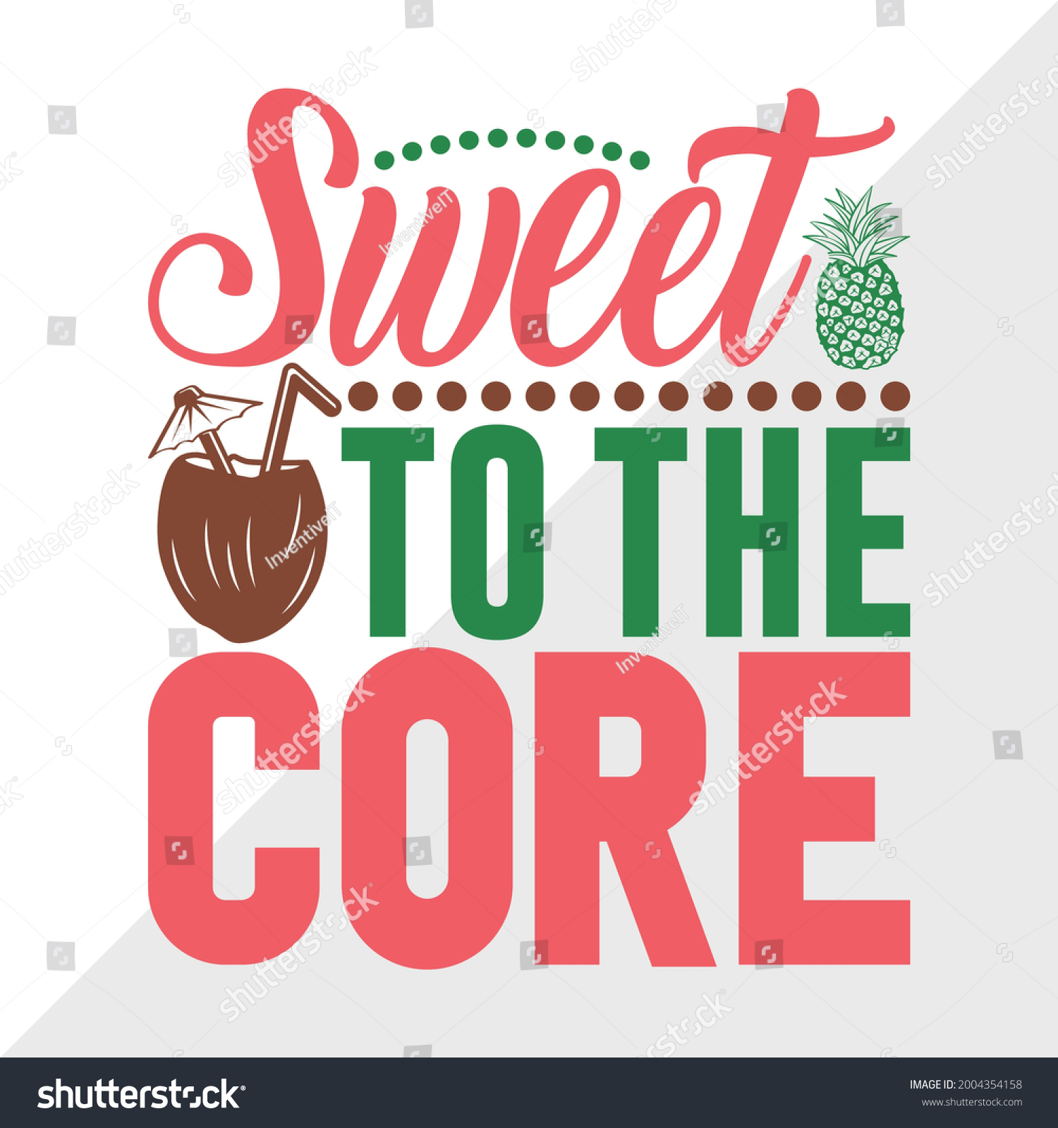 SVG of Sweet To The Core Vector Illustration Silhouette svg