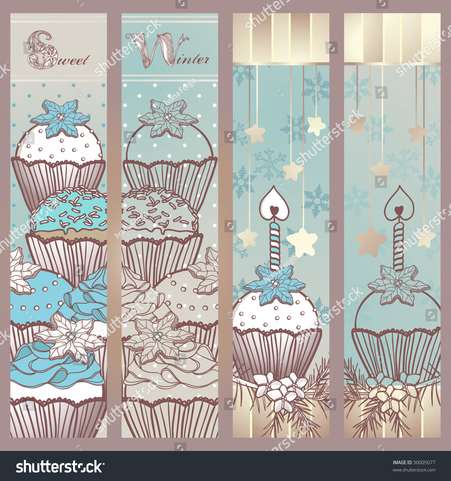 sweet-winter-bookmarks-stock-vector-royalty-free-90005077