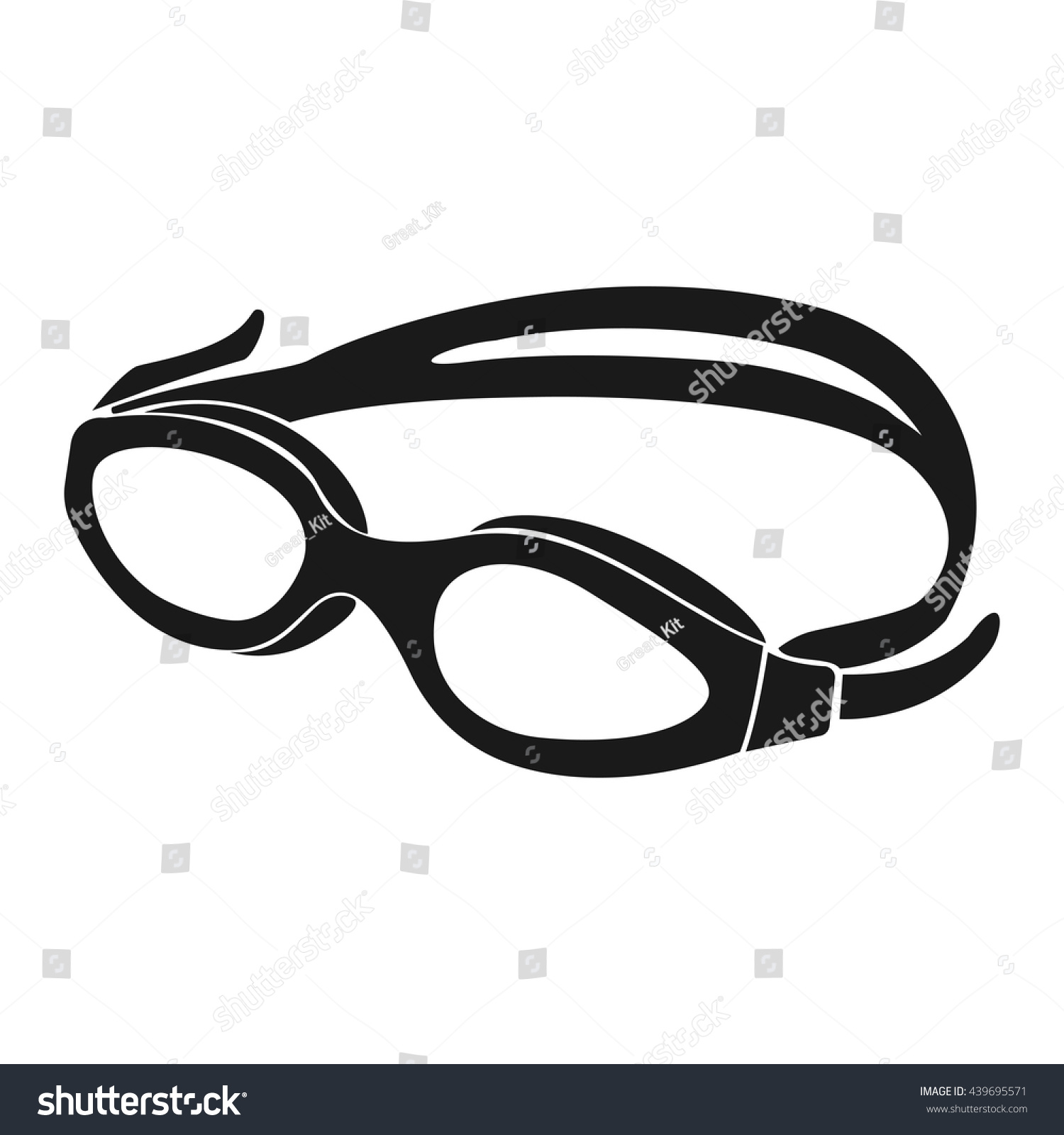 Swimming Goggles Icon Vector Flat Icon Stock Vector 439695571