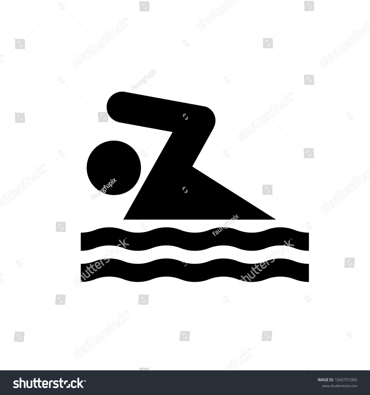 Swimming Icon Swim Vector Symbol Swimmer Stock Vector (Royalty Free ...