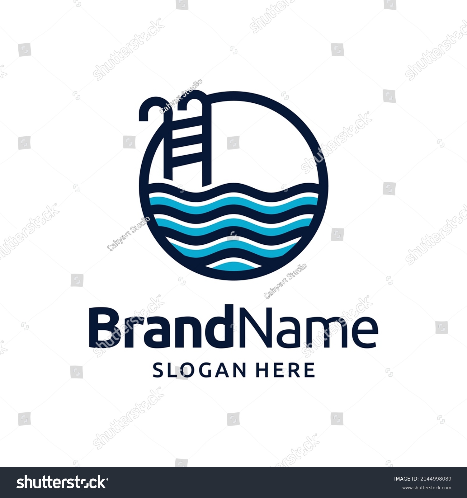 Swimming Pool Logo Design Template Stock Vector (Royalty Free ...