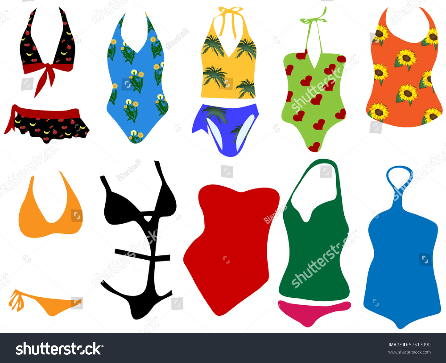 Swimsuit Stock Vector Illustration 57517990 : Shutterstock