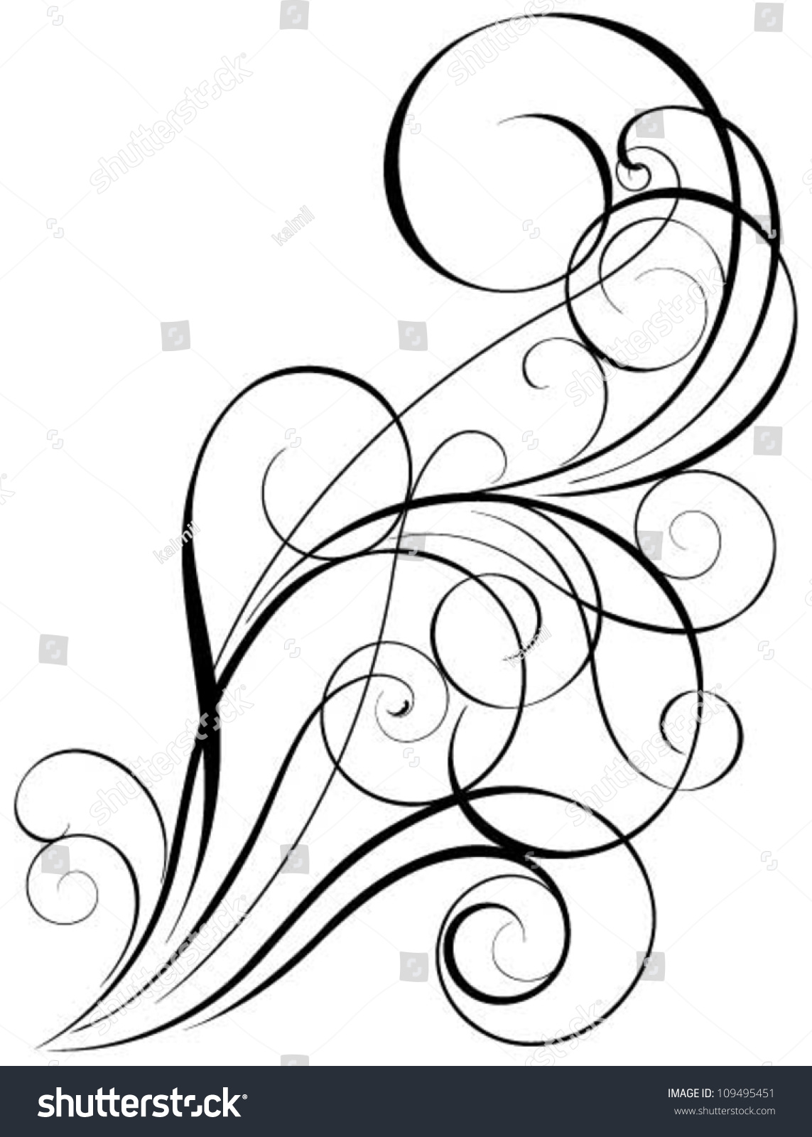 Swirl Art Design Stock Vector 109495451 - Shutterstock