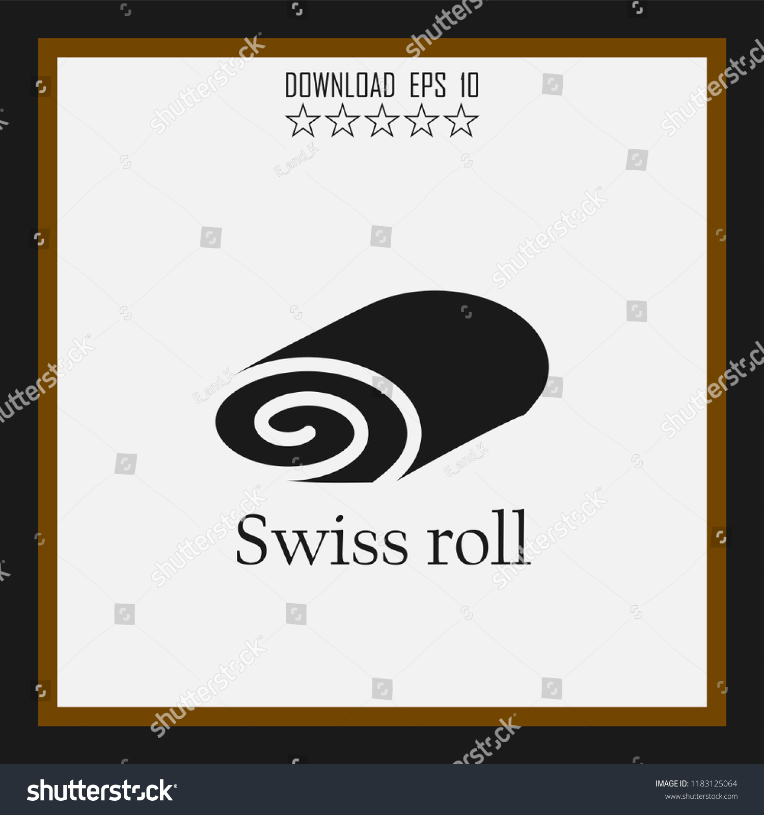 Swiss Rool Vector Icon Stock Vector Royalty Free 1183125064