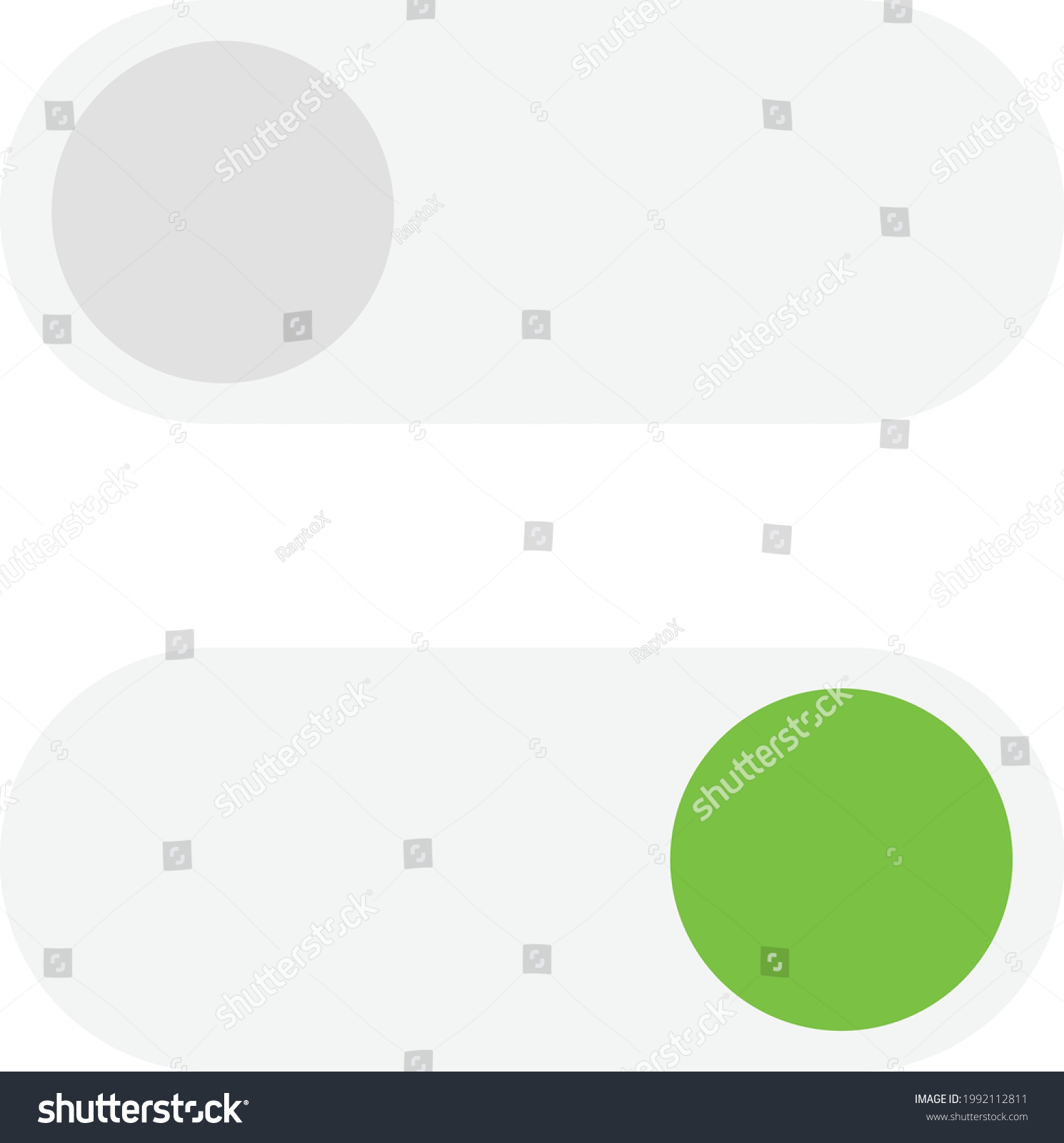 Switch Button On Off Ui Element Stock Vector (Royalty Free) 1992112811 ...