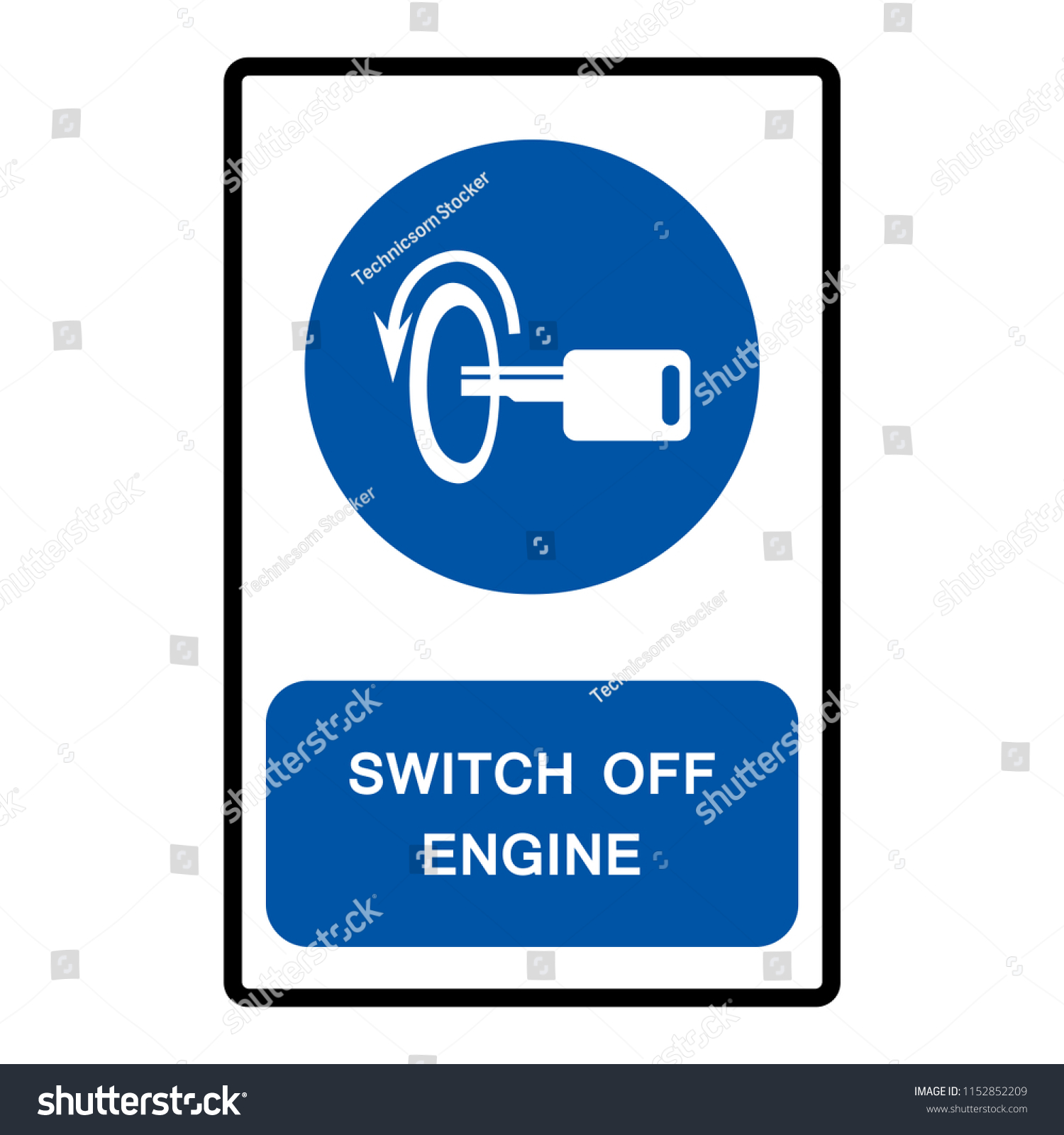 Switch Off Engine Symbol Sign Vector Stock Vector (Royalty Free ...