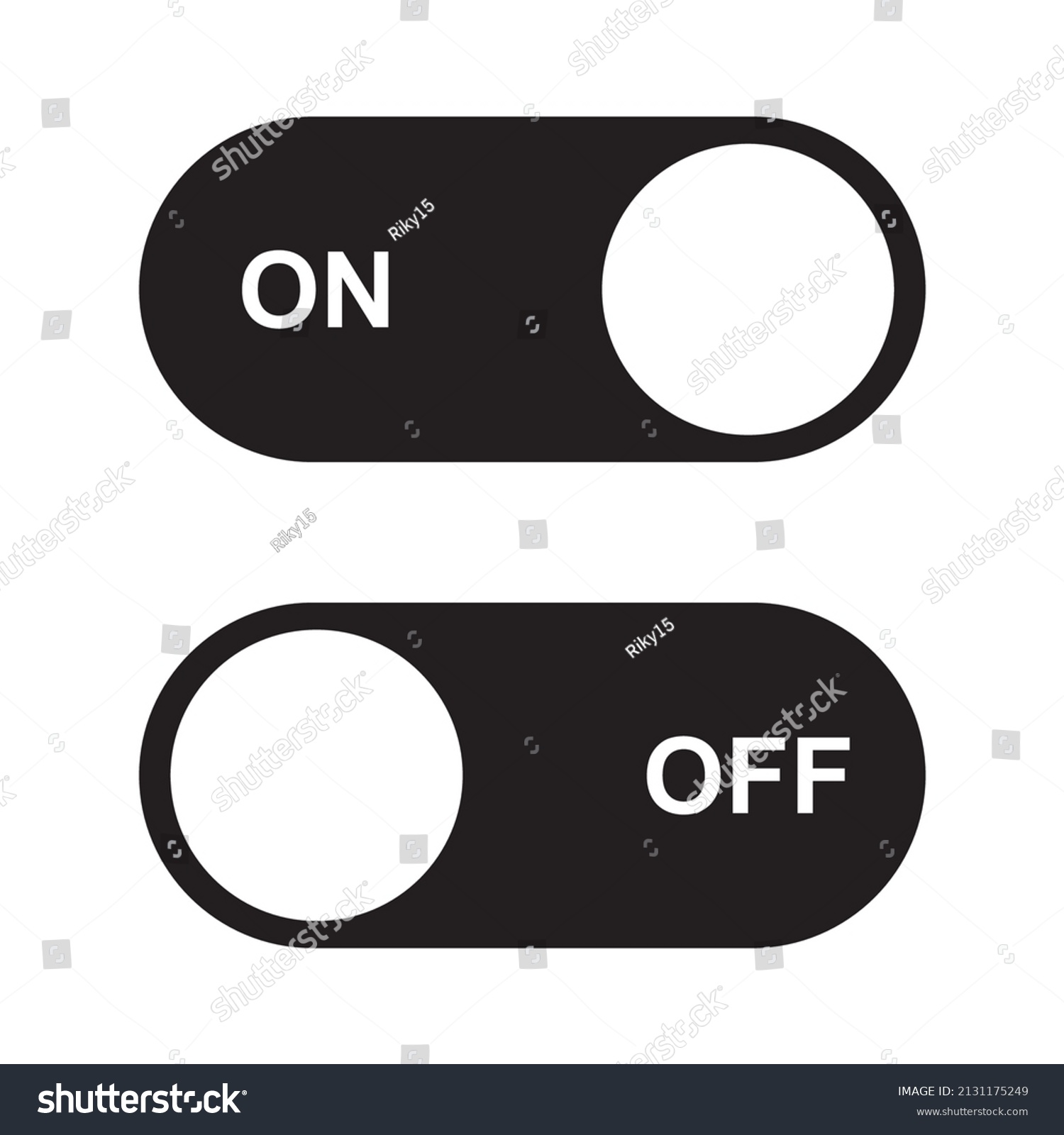 Switch On Off Icon Set Isolated Stock Vector (Royalty Free) 2131175249 ...