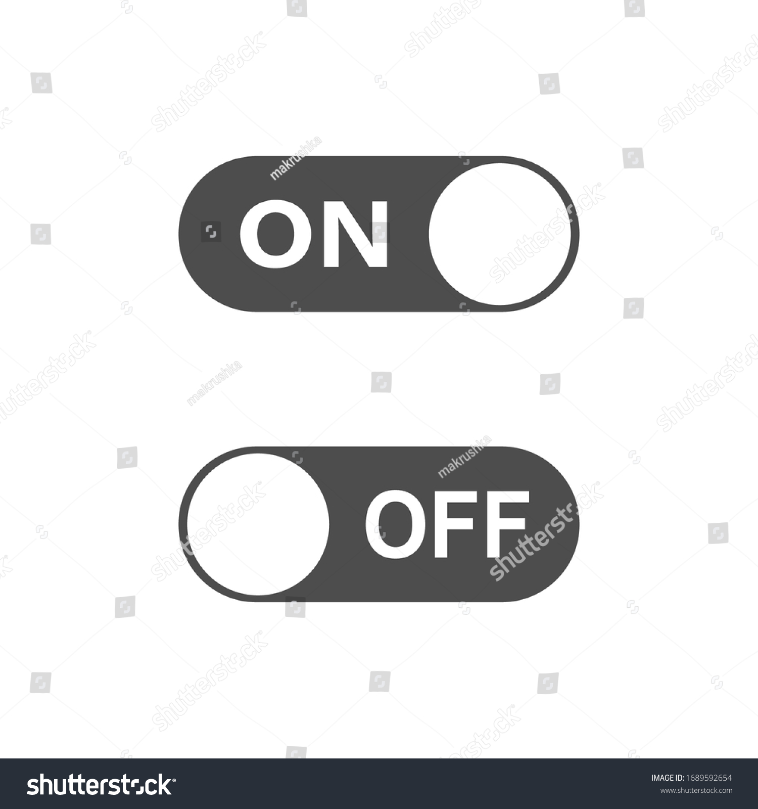 Switch On Off Toggle Enable Disable Stock Vector (Royalty Free) 1689592654