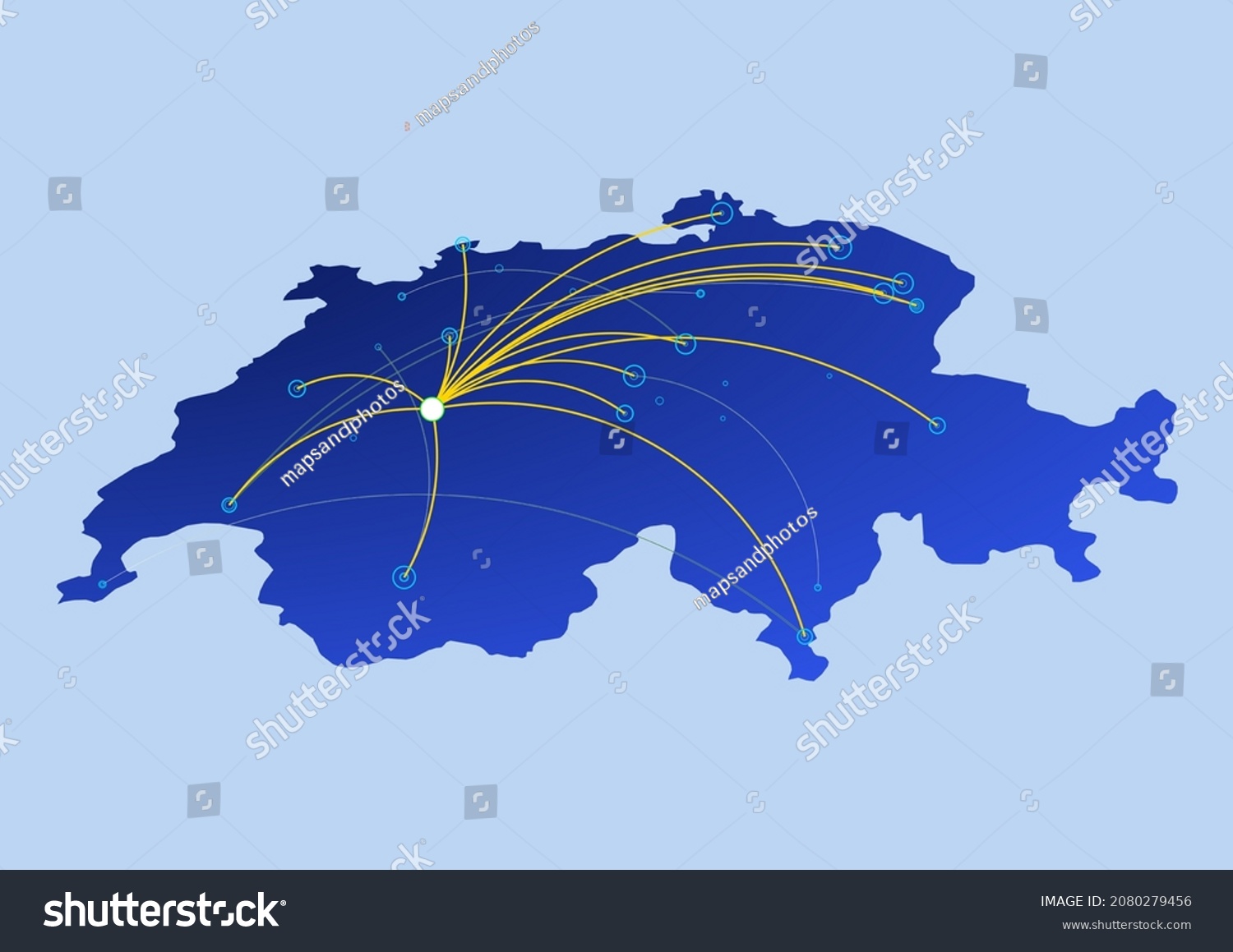 Switzerland Concept Map Illustration Switzerland Internet Stock Vector   Stock Vector Switzerland Concept Map Illustration Of Switzerland For Internet Or Innovation Or Technology File 2080279456 