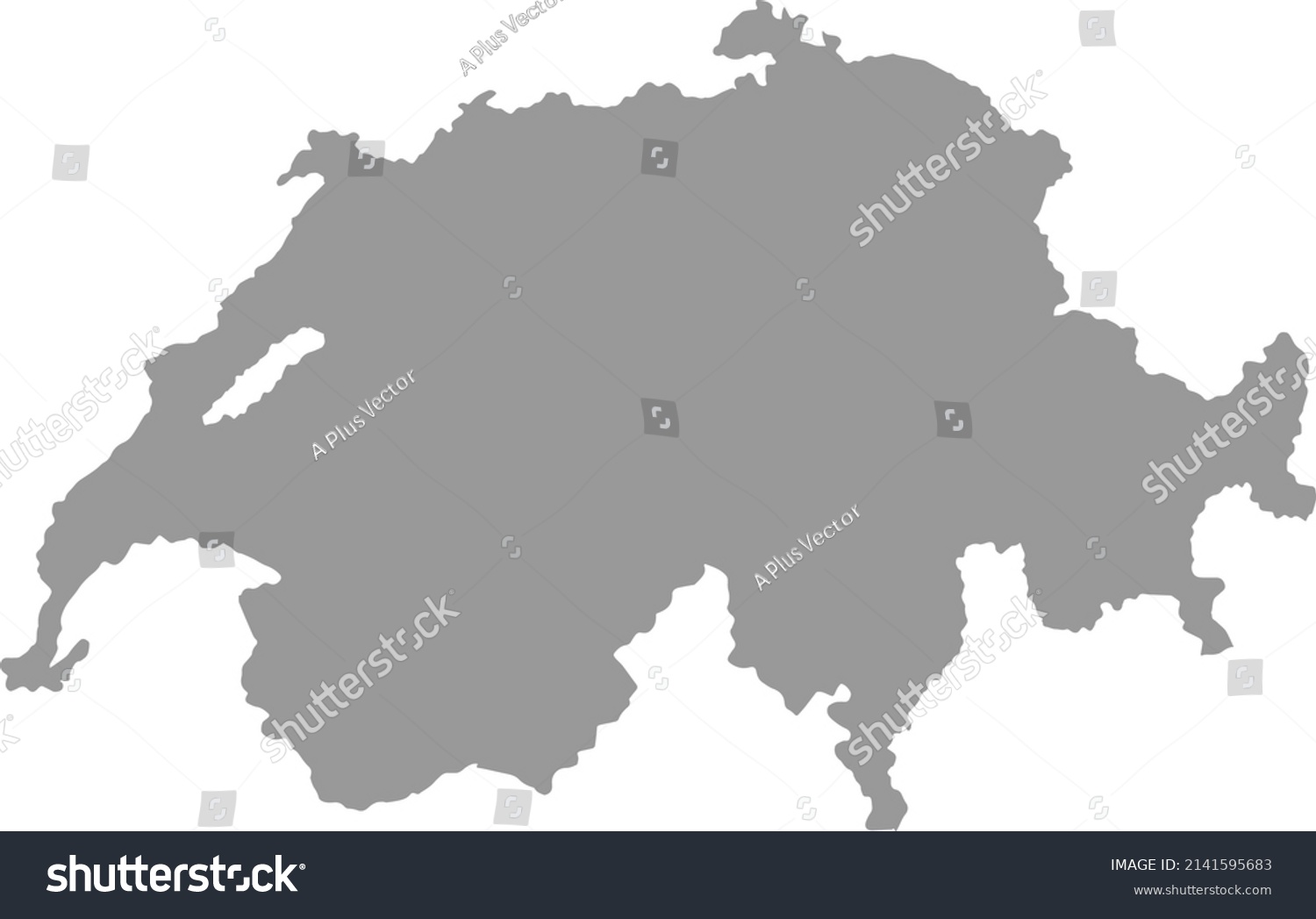 Switzerland Map On Png Transparent Backgroundsymbols Stock Vector ...