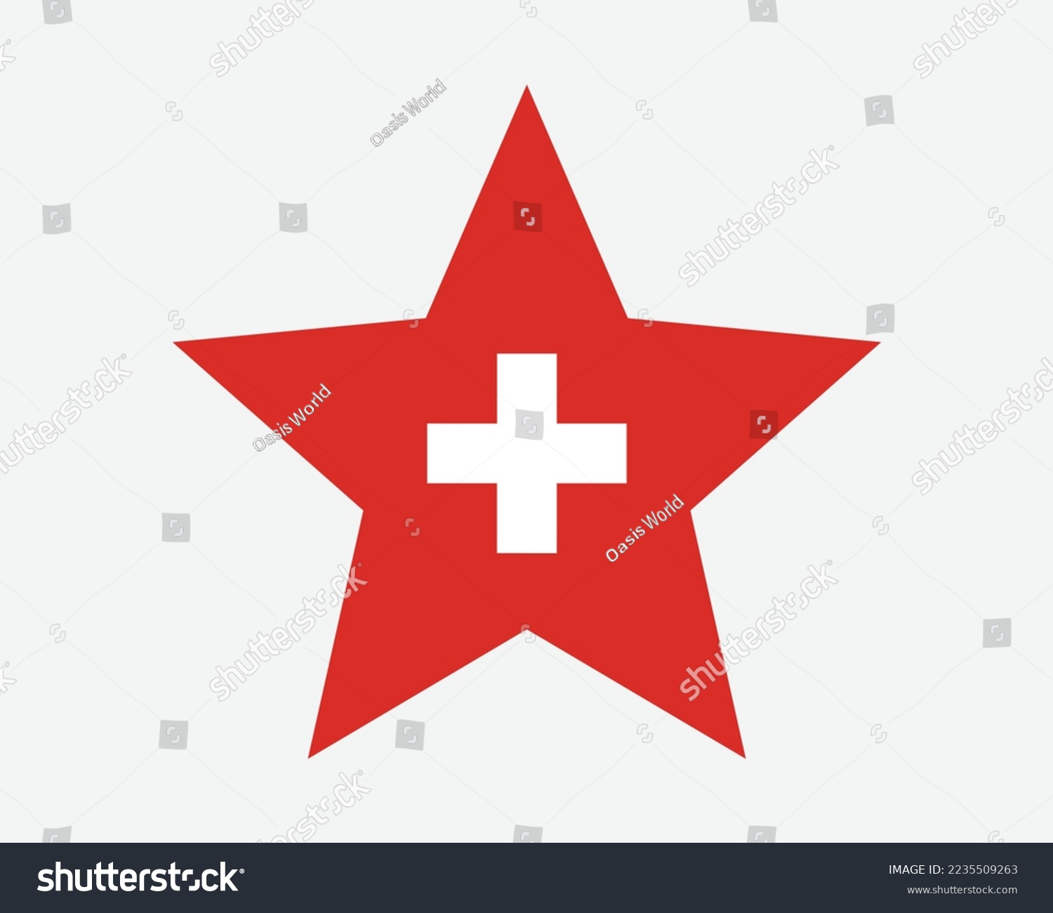 SVG of Switzerland Star Flag. Swiss Confederation Star Shape Flag. Country National Banner Icon Symbol Vector Flat Artwork Graphic Illustration svg