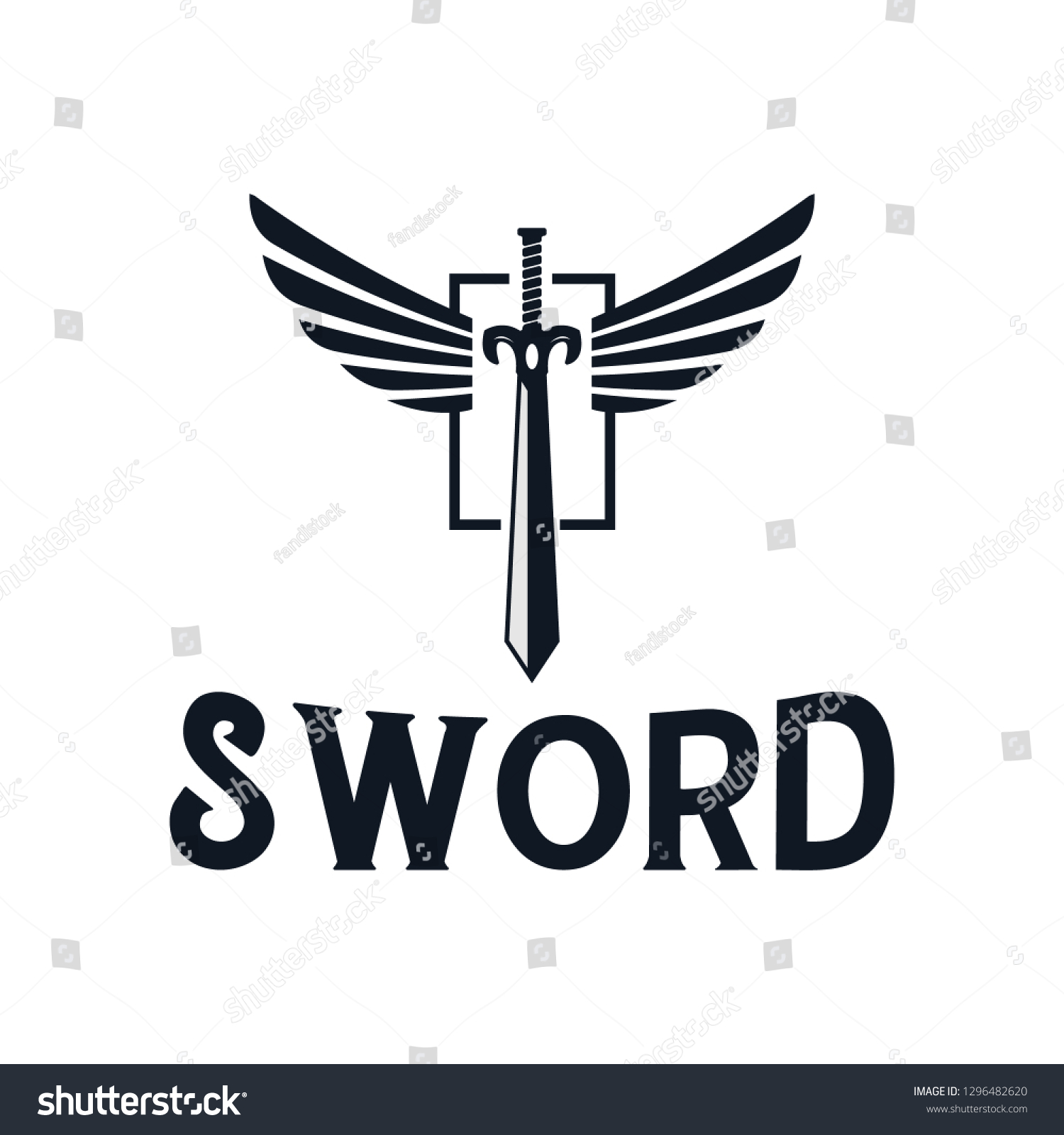 Sword Wings Logo Design Inspiration Stock Vector (Royalty Free ...