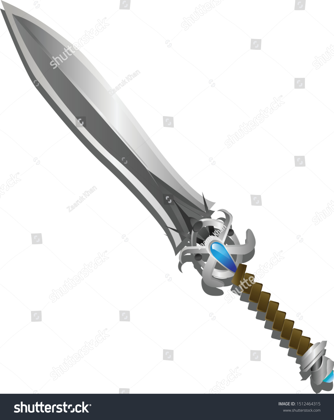 Sword Vector Design Illustrationmetal Swordmedieval Swordcutlasssword Stock Vector Royalty Free