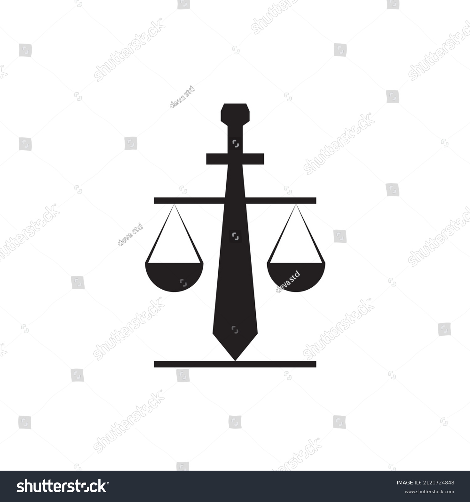 Sword Justice Scale Logo Design Vector Stock Vector (Royalty Free ...