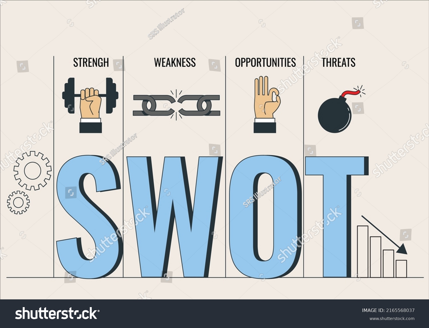 Swot Banner Web Icon Business Analysis Stock Vector (Royalty Free ...