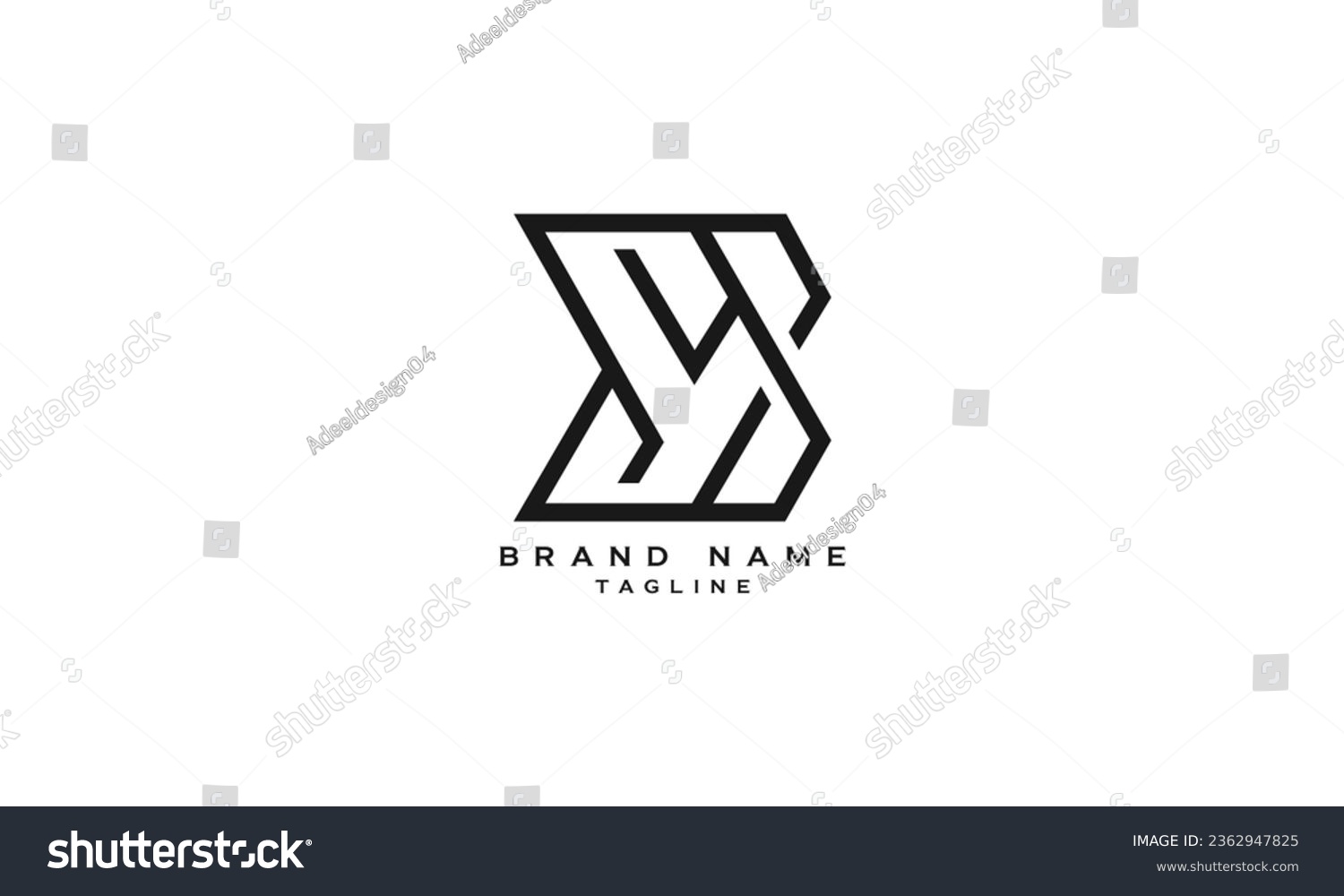 SVG of SYB, SBY, YSB, YBS, BYS, BSY, YB, BY, Abstract initial monogram letter alphabet logo design svg