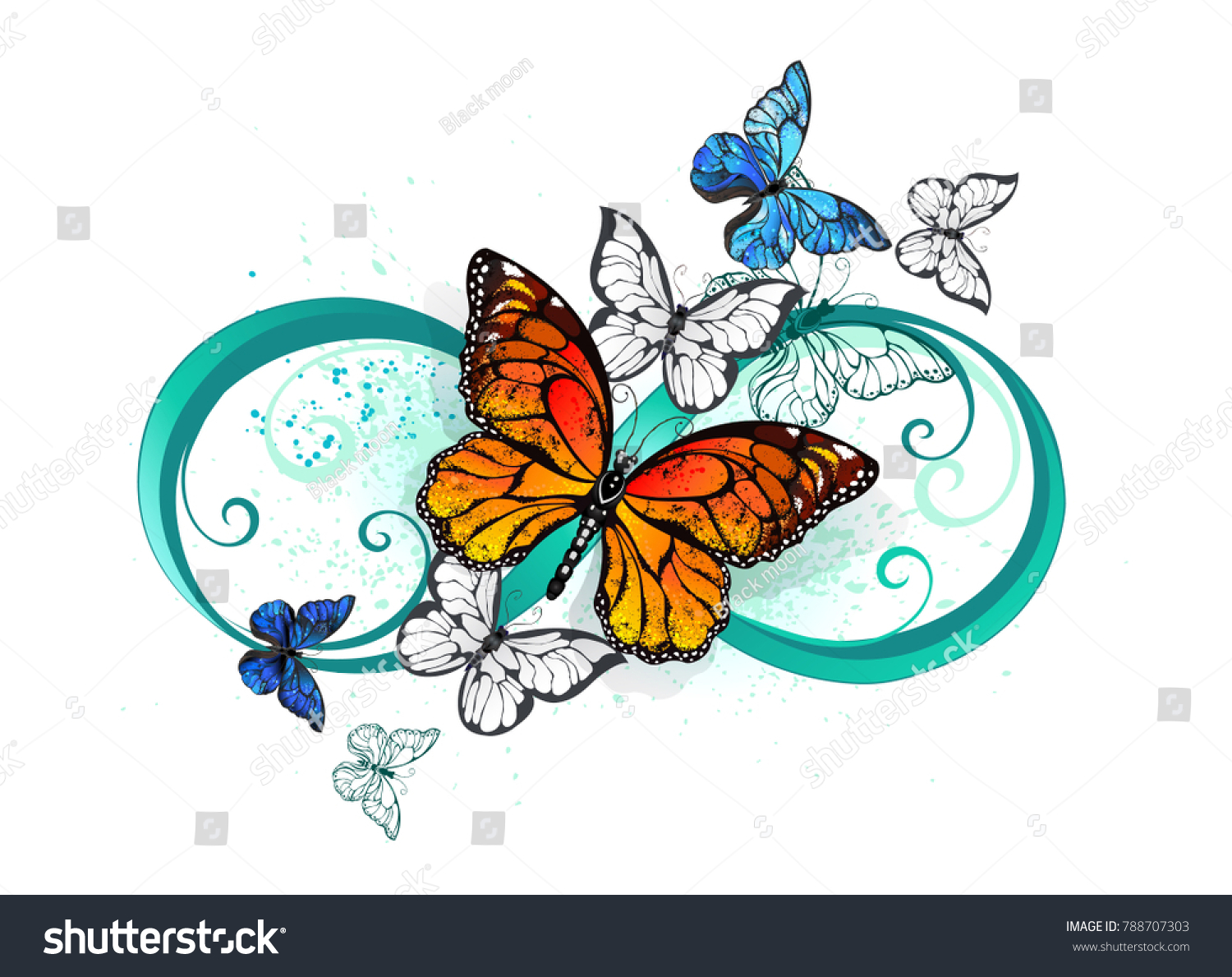 Symbol Infinity Realistic Butterflies Monarchs Morphs ...