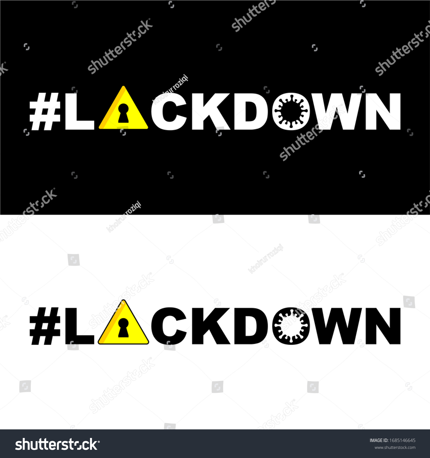 Symbol Logo Lockdown Corona Virus Covid19 Stock Vector Royalty Free 1685146645