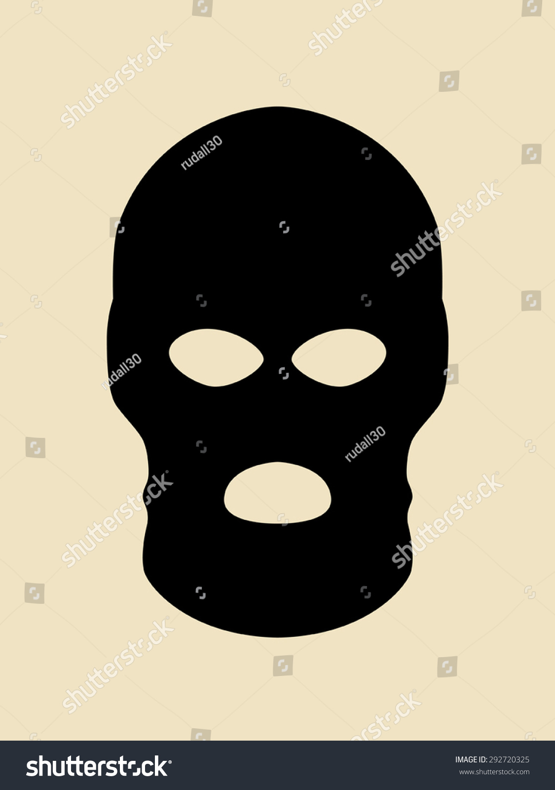 Symbol Bandit Terrorist Mask Stock Vector (Royalty Free) 292720325 ...