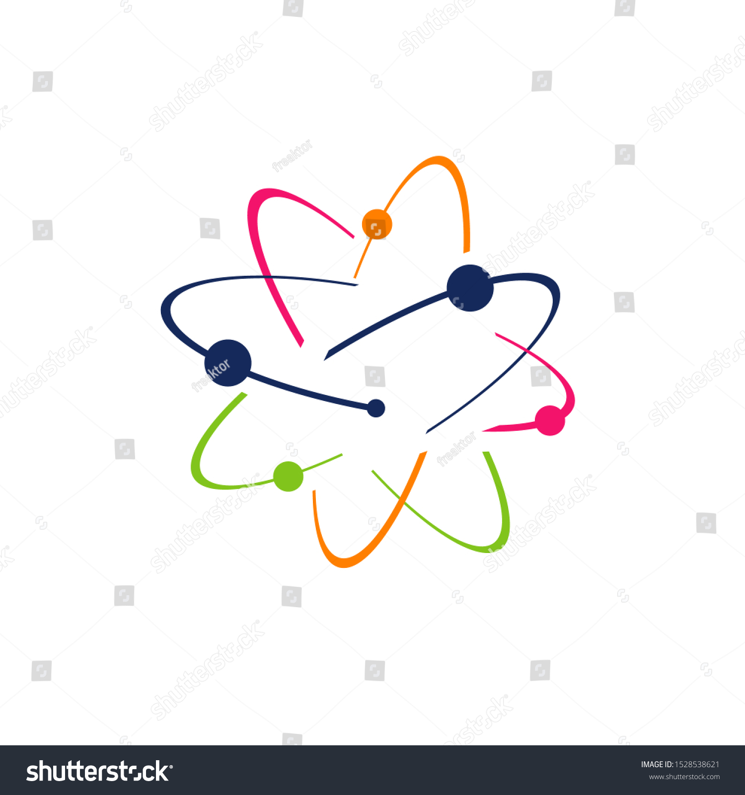 Symbol Science Research Atom Logo Vector Stock Vector (Royalty Free ...