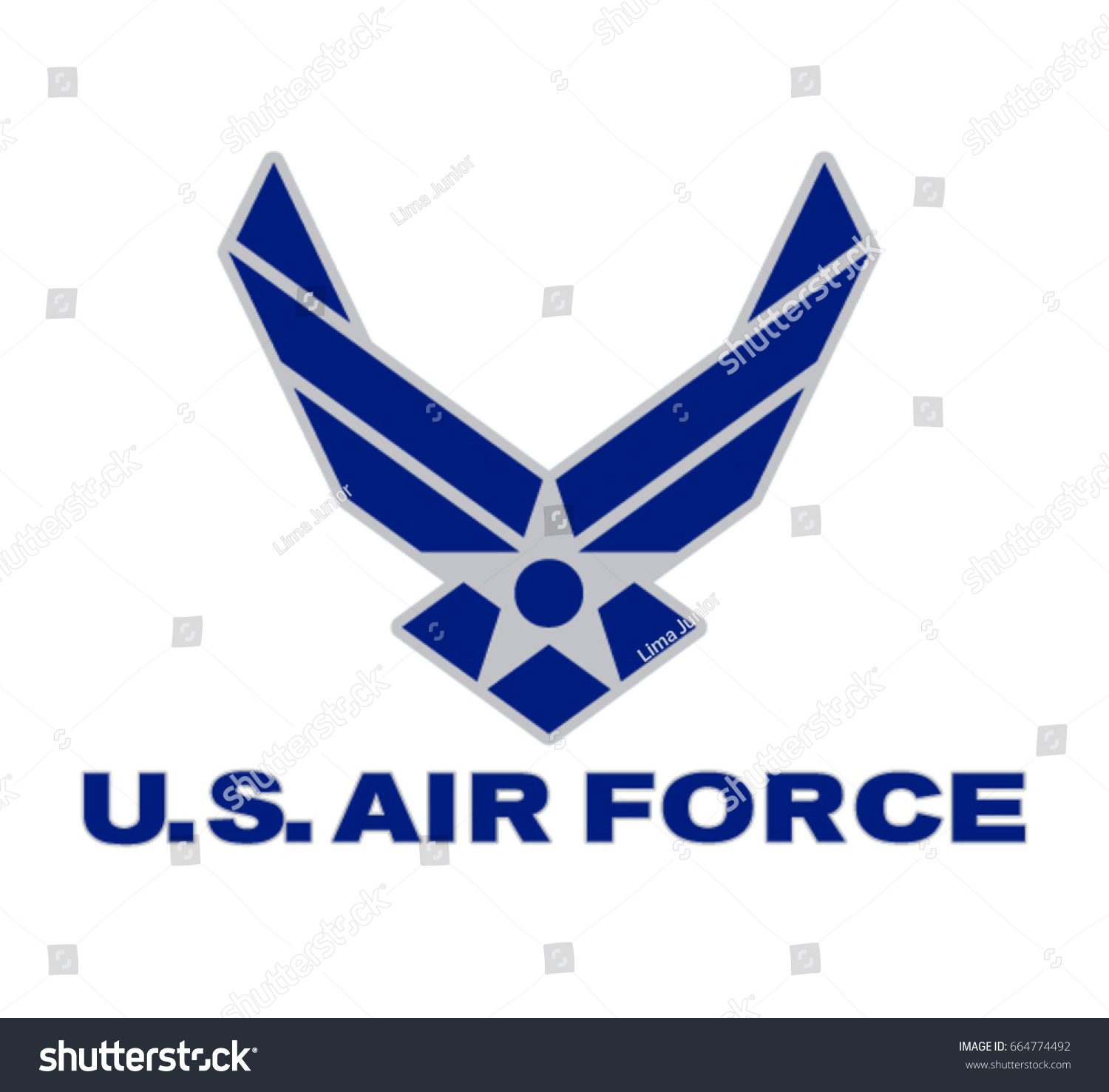 Download Symbol Us Air Force Vector Stock Vector 664774492 ...